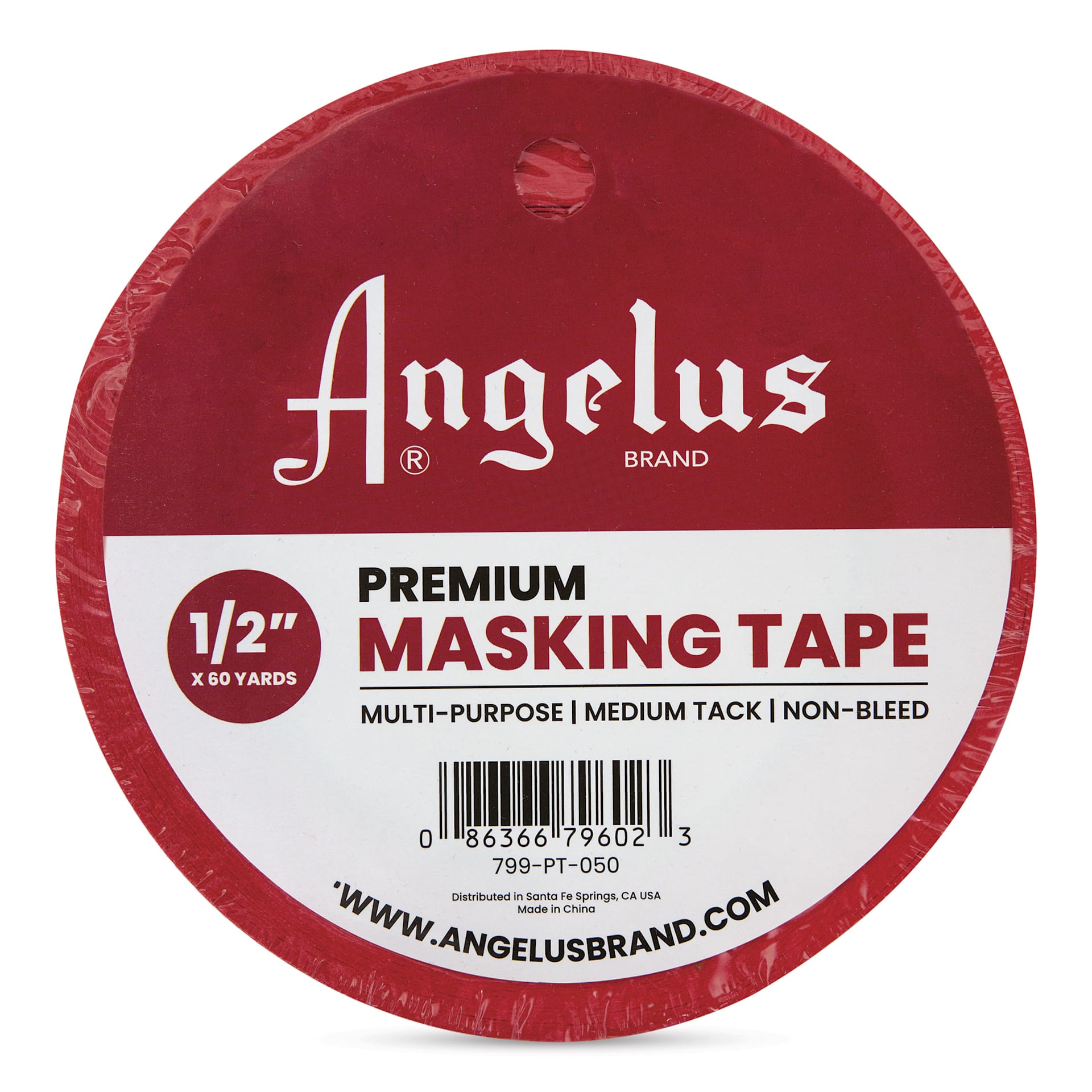 Angelus Red Masking Tape - 60 yds, 1/2" - front