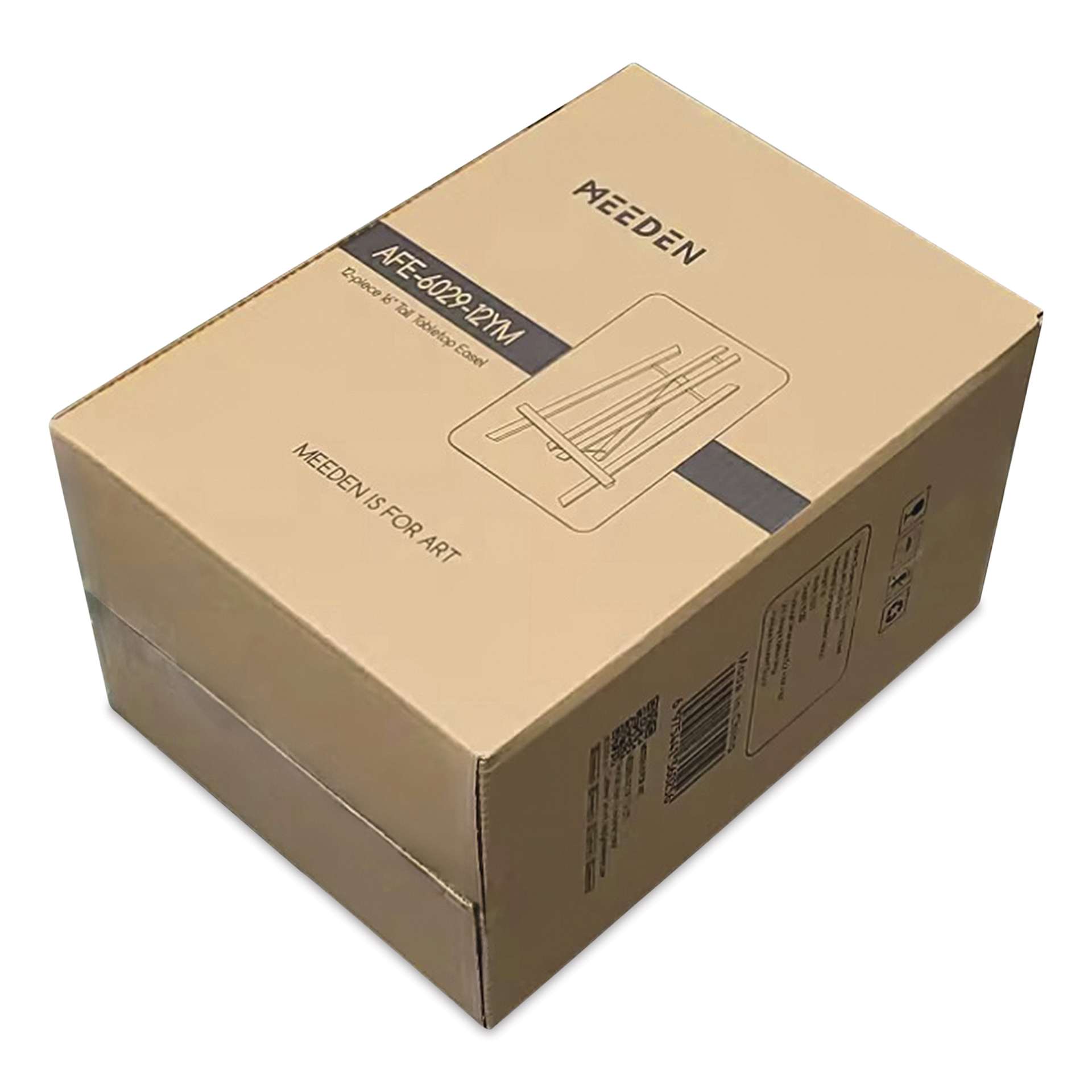 Meeden A-Frame Tabletop Display Easel - Natural, packaging