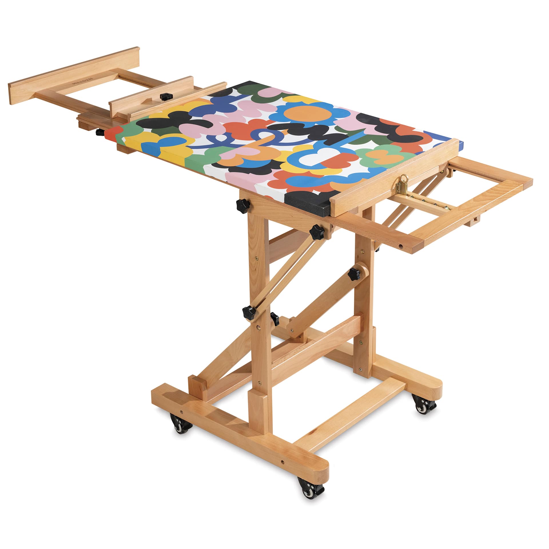 Meeden Deluxe Heavy-Duty Multi-Function Easel - 56" – 118” H - holding canvas flat Meeden Deluxe Heavy-Duty Multi-Function Easel - 56" – 118” H - holding canvas flat