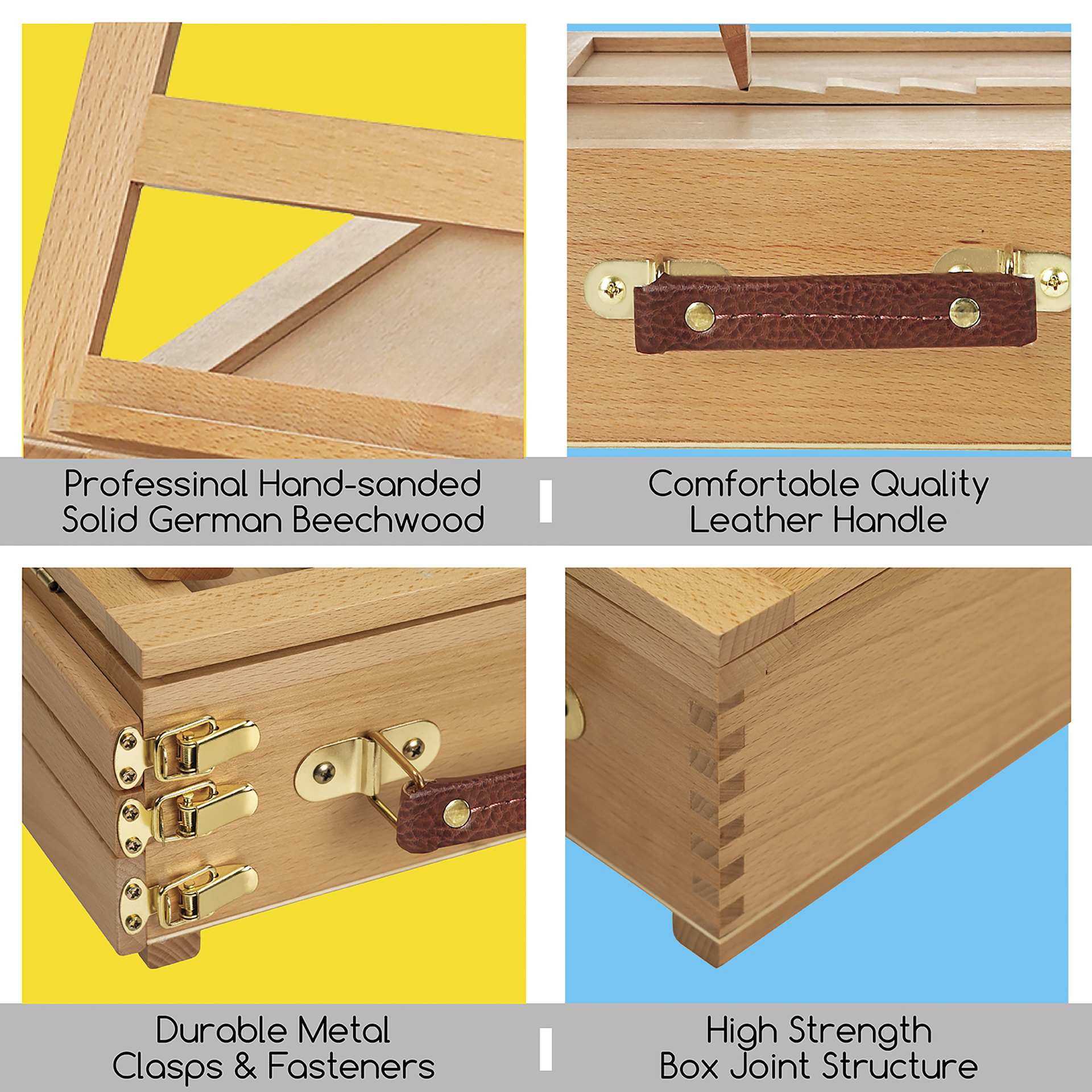 Meeden Adjustable Sketchbox Tabletop Easel details