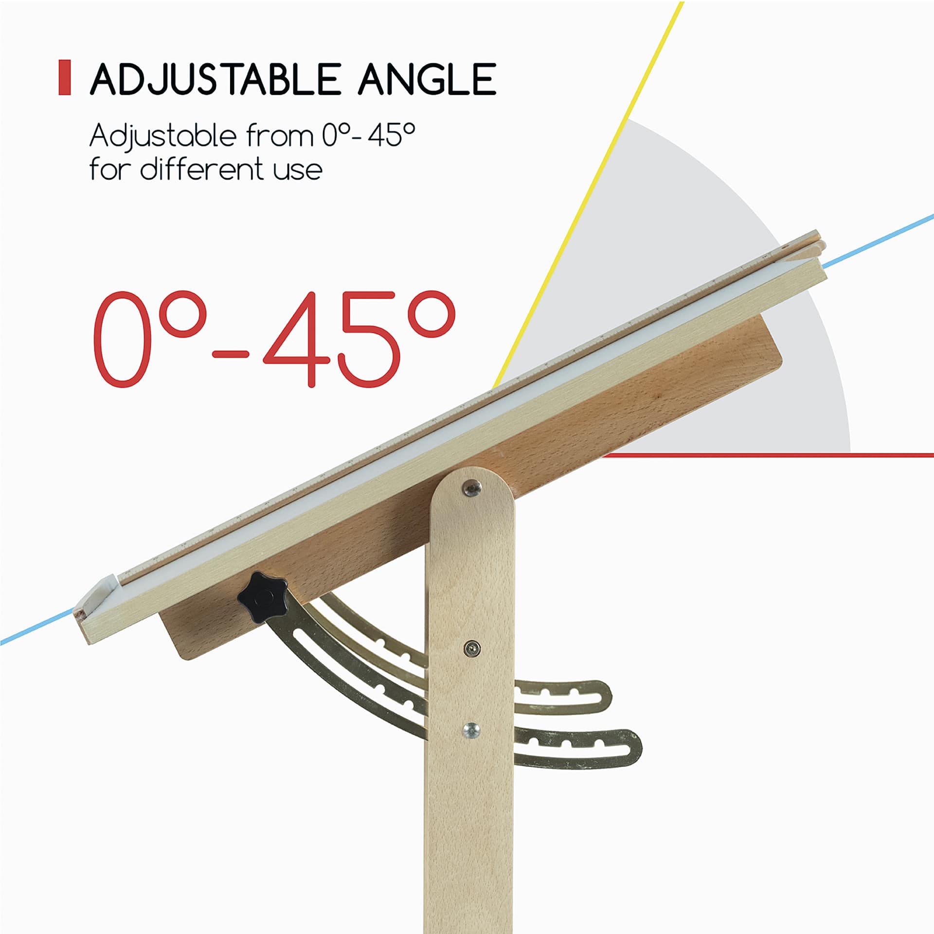 Meeden Wood Drafting Table - 35-1/2” W x 23-1/2” L - adjustable angle Meeden Wood Drafting Table - 35-1/2” W x 23-1/2” L - adjustable angle