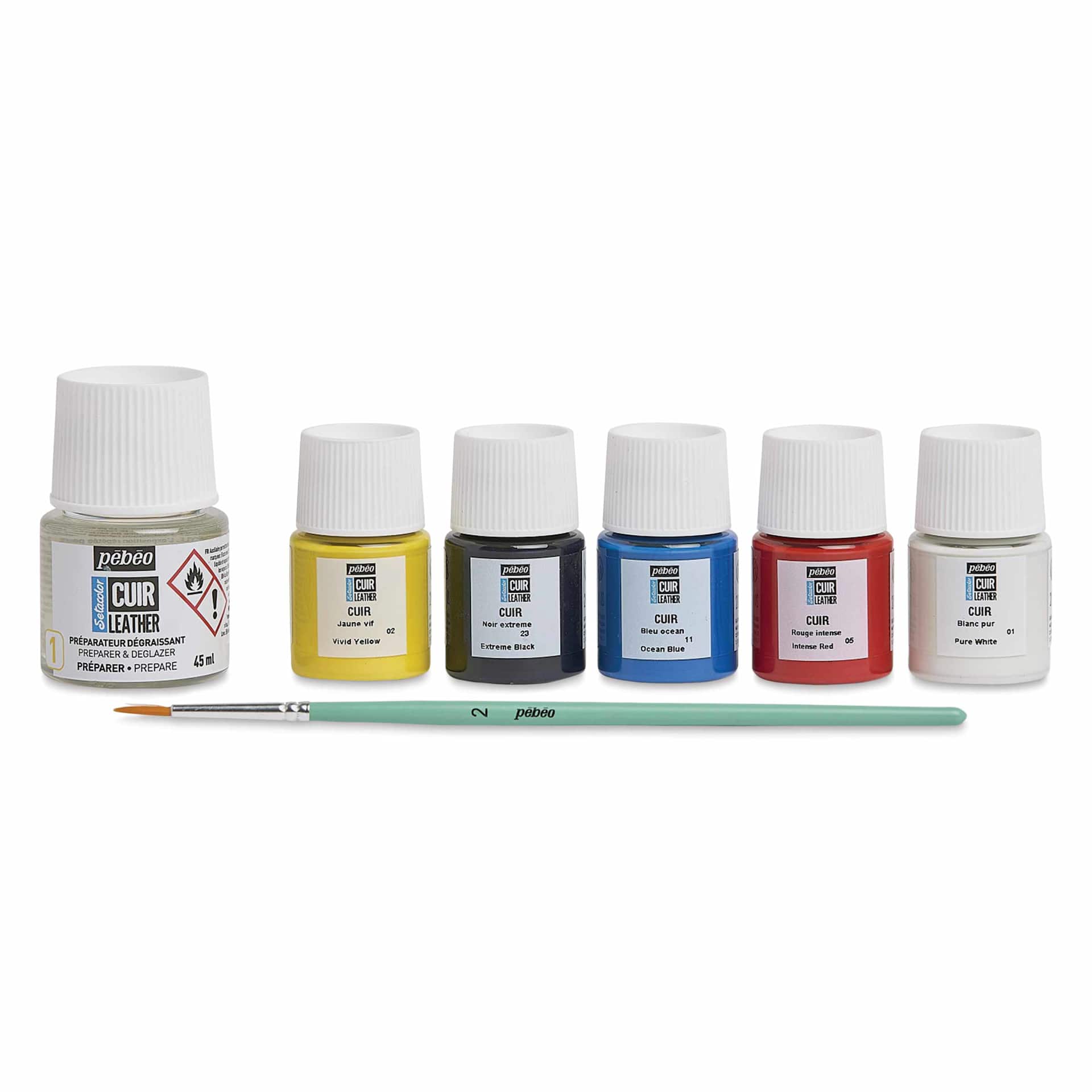 Pebeo Setacolor Leather Paint Set - Set of 7, Starter Box