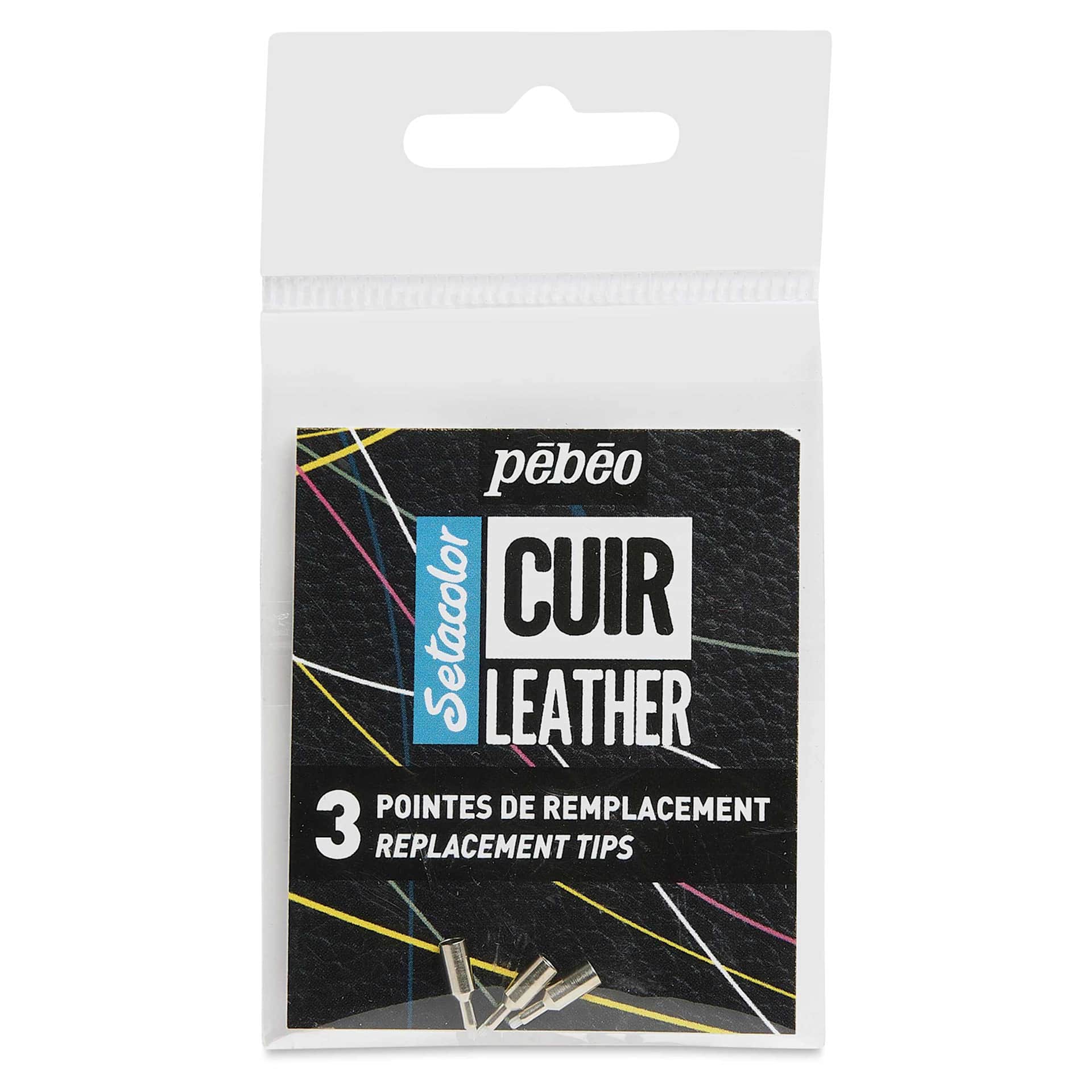 Pebeo Setacolor Leather Paint Marker Replacement Tips - Pkg of 3 front of packaging