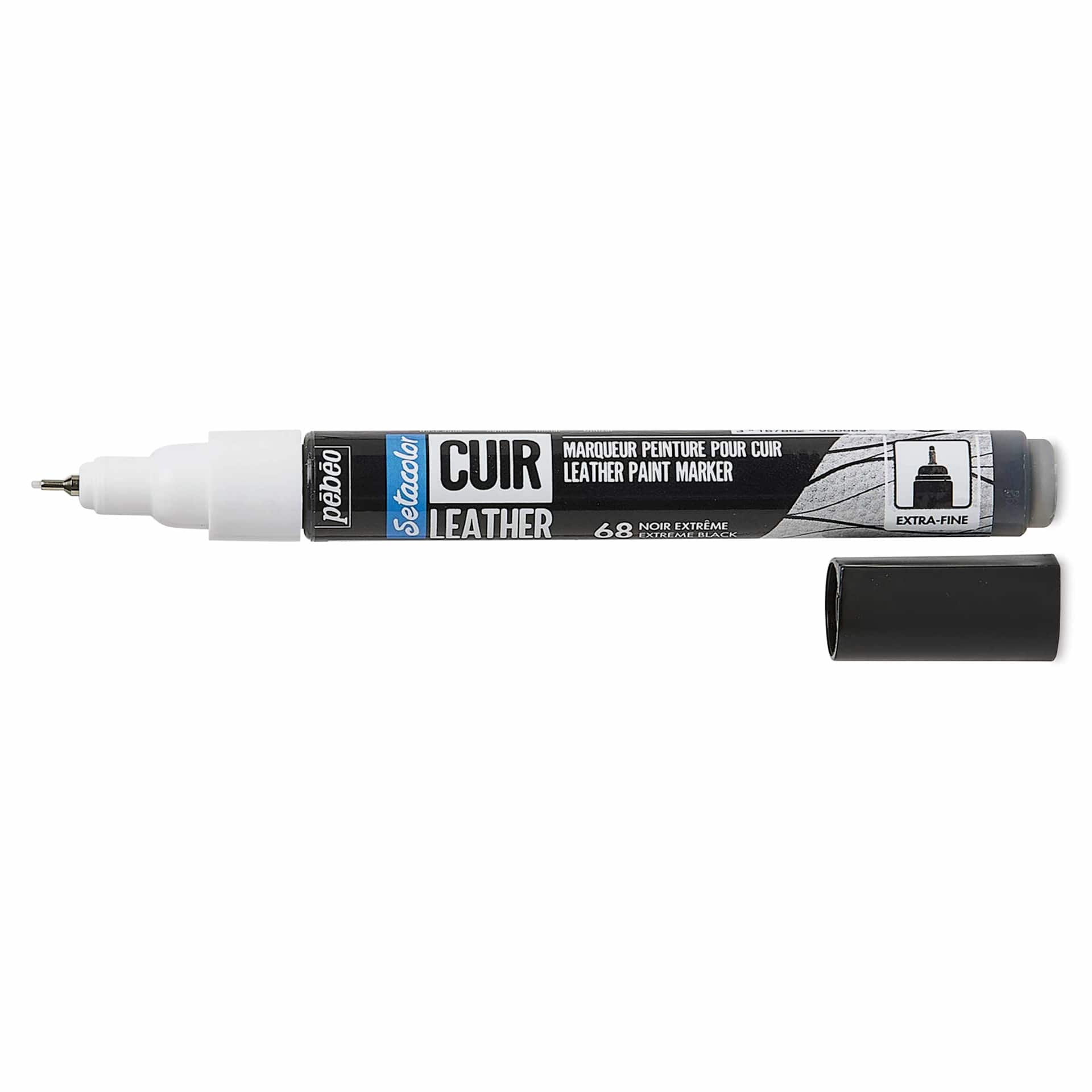 Pebeo Setacolor Leather Paint Marker - Extreme Black