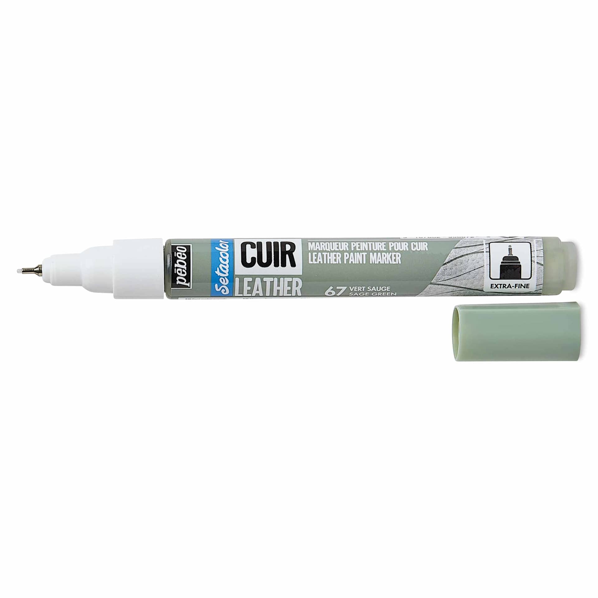 Pebeo Setacolor Leather Paint Marker - Sage Green