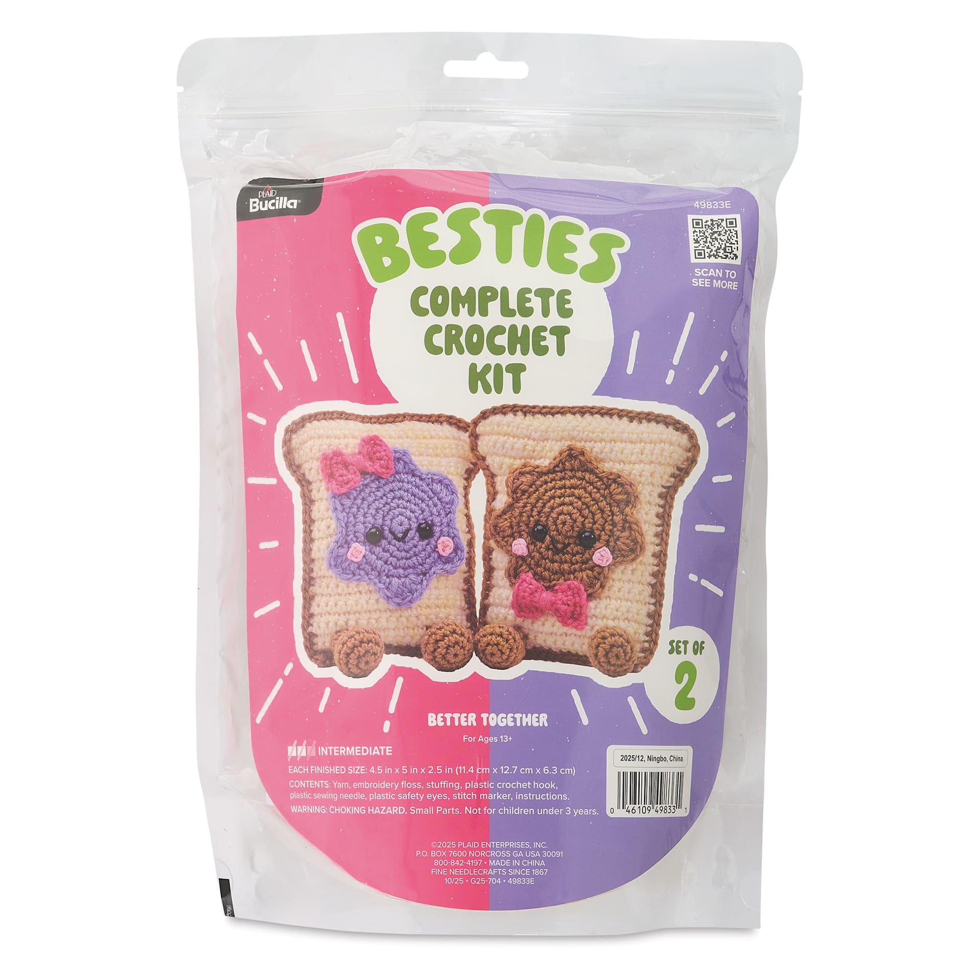 Bucilla Amigurumi Besties Kit - Better Together front of packaging