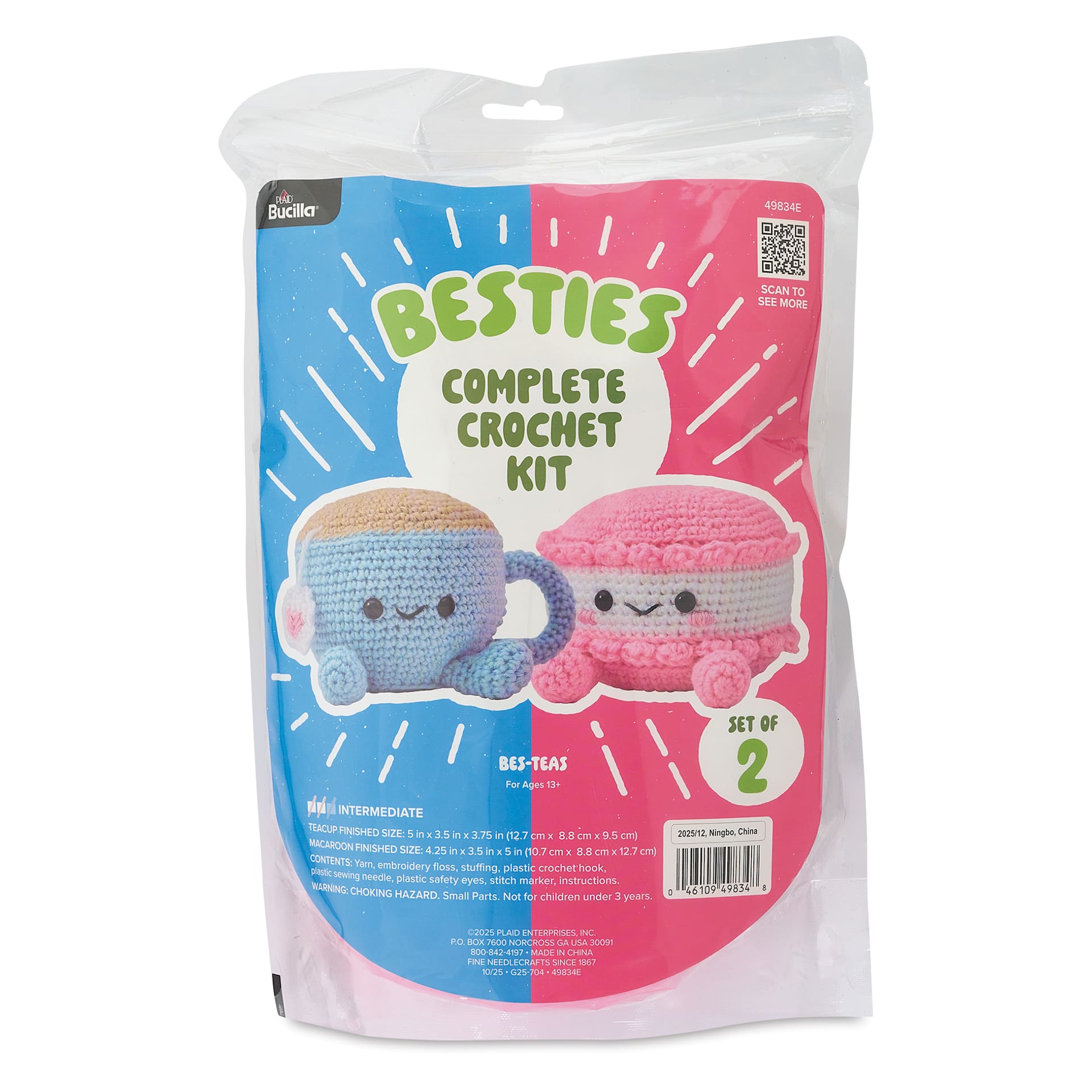 Bucilla Amigurumi Besties Kit - Bes-Teas front of packaging