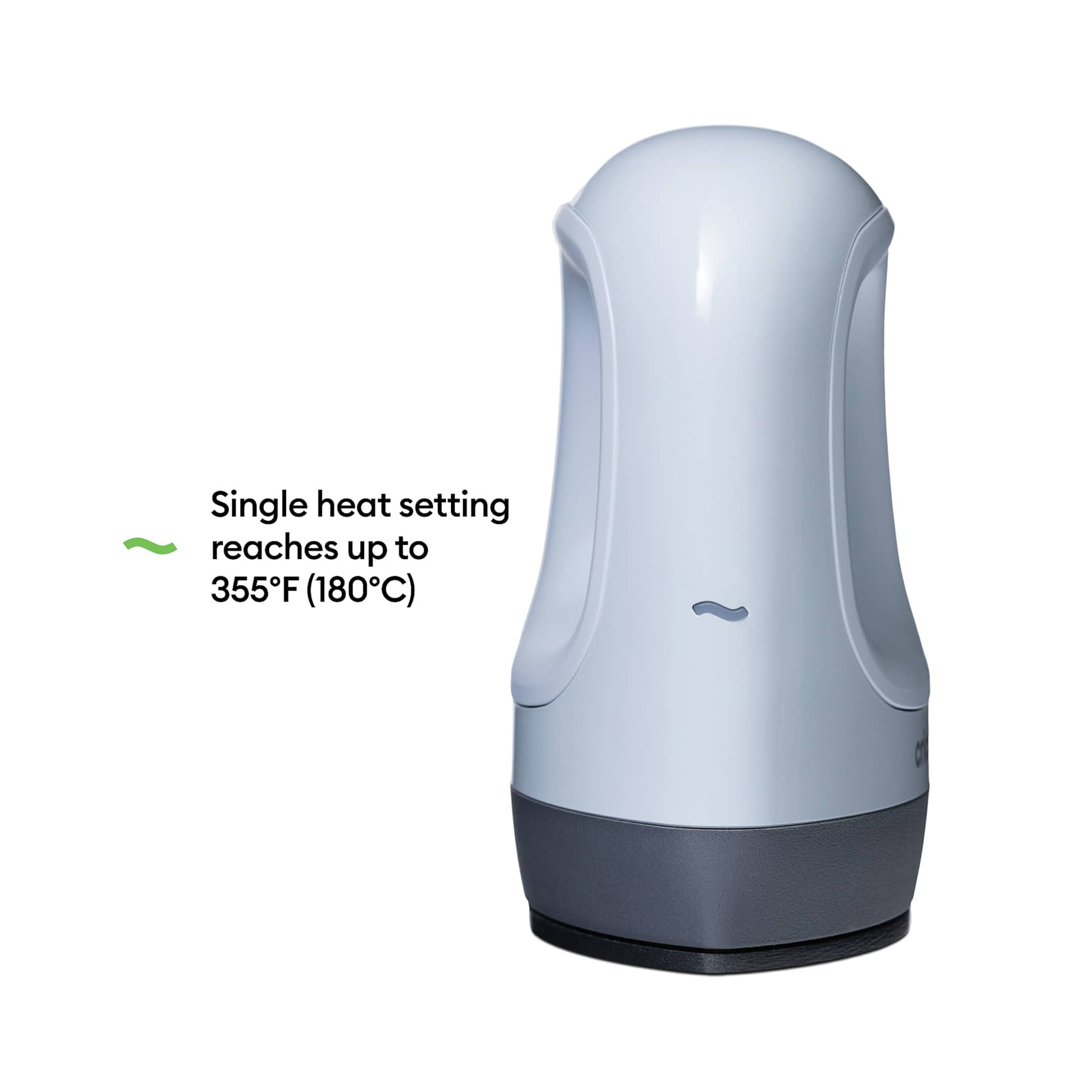 Single heat setting. Reaches up to 355°F (180°C)