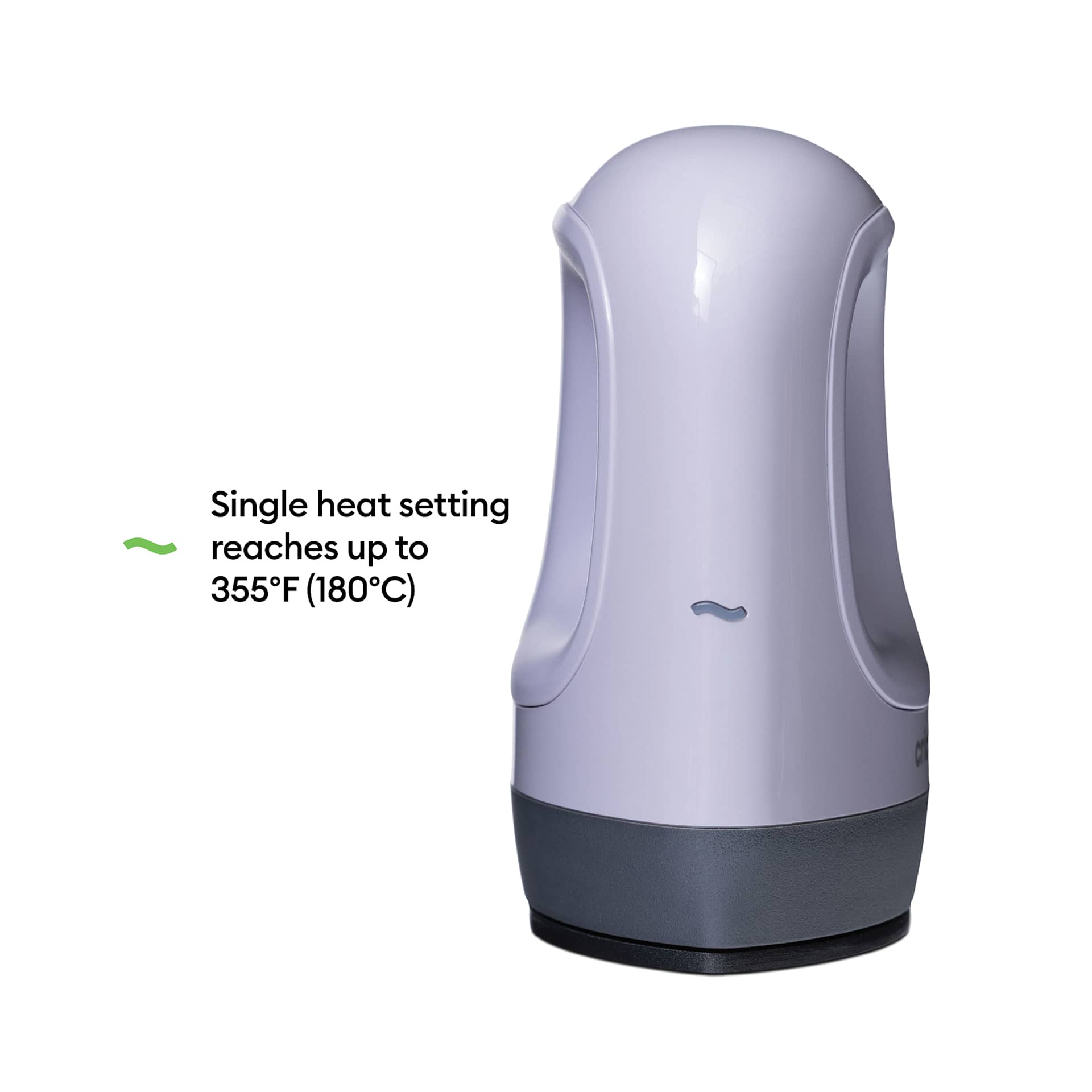 Single heat setting. Reaches up to 355°F (180°C)