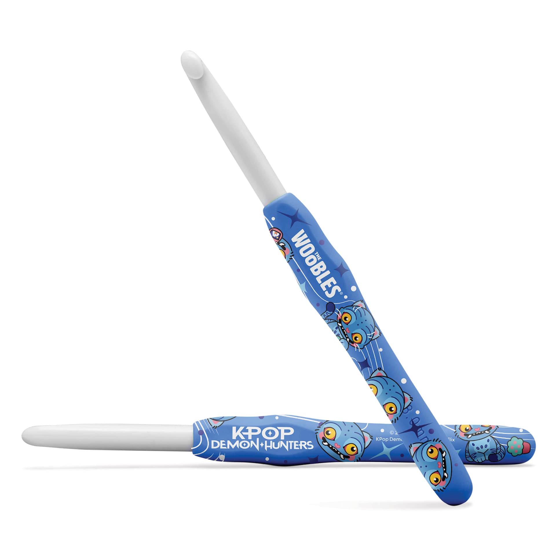 The Woobles Extra Squeezy Crochet Kit - Derpy the Tiger included crochet hook