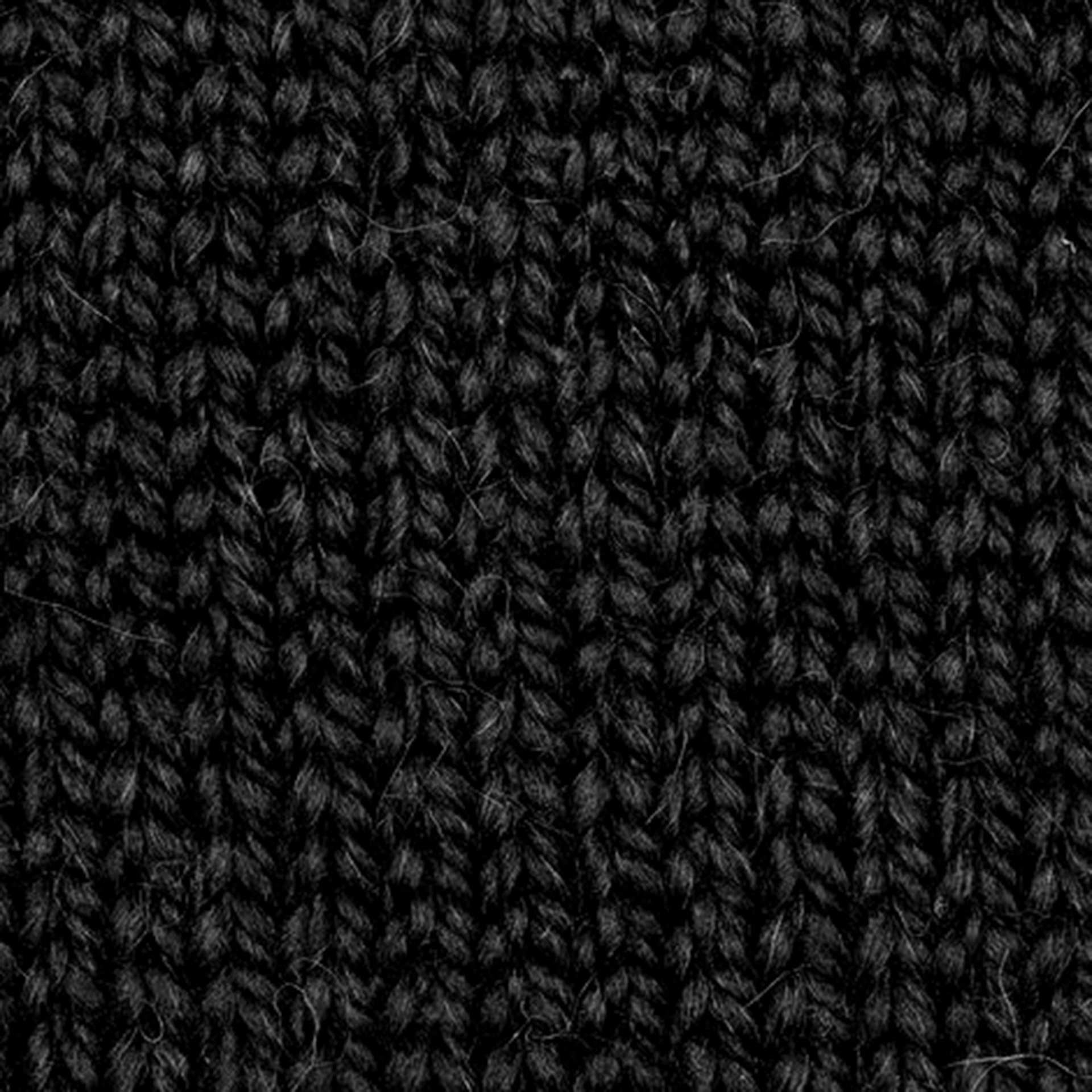 Wool and the Gang Alpachino Merino Yarn - Space Black knitted sample