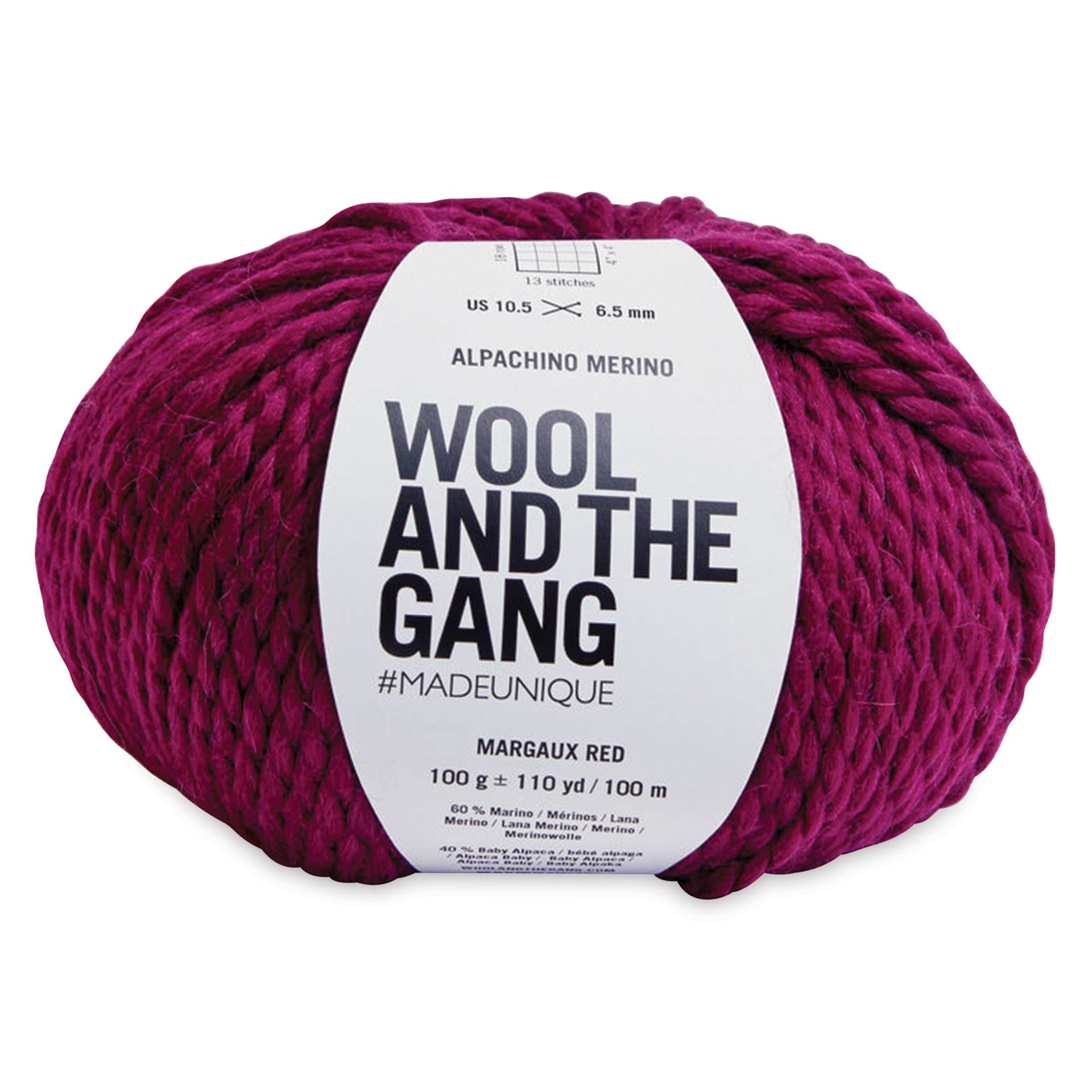 Wool and the Gang Alpachino Merino Yarn - Margaux Red, 110 yards