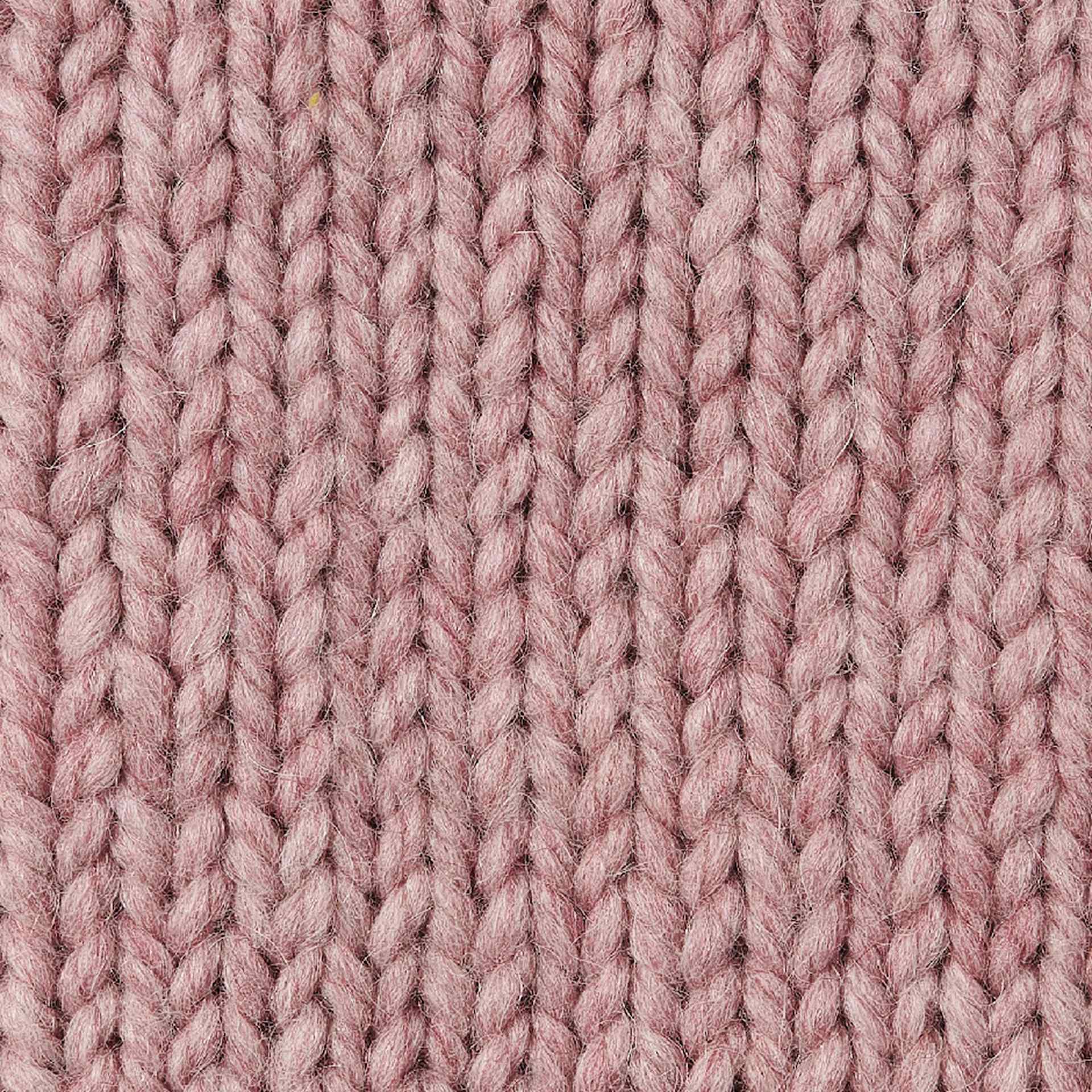 Wool and the Gang Alpachino Merino Yarn - Pink Heather knitted sample
