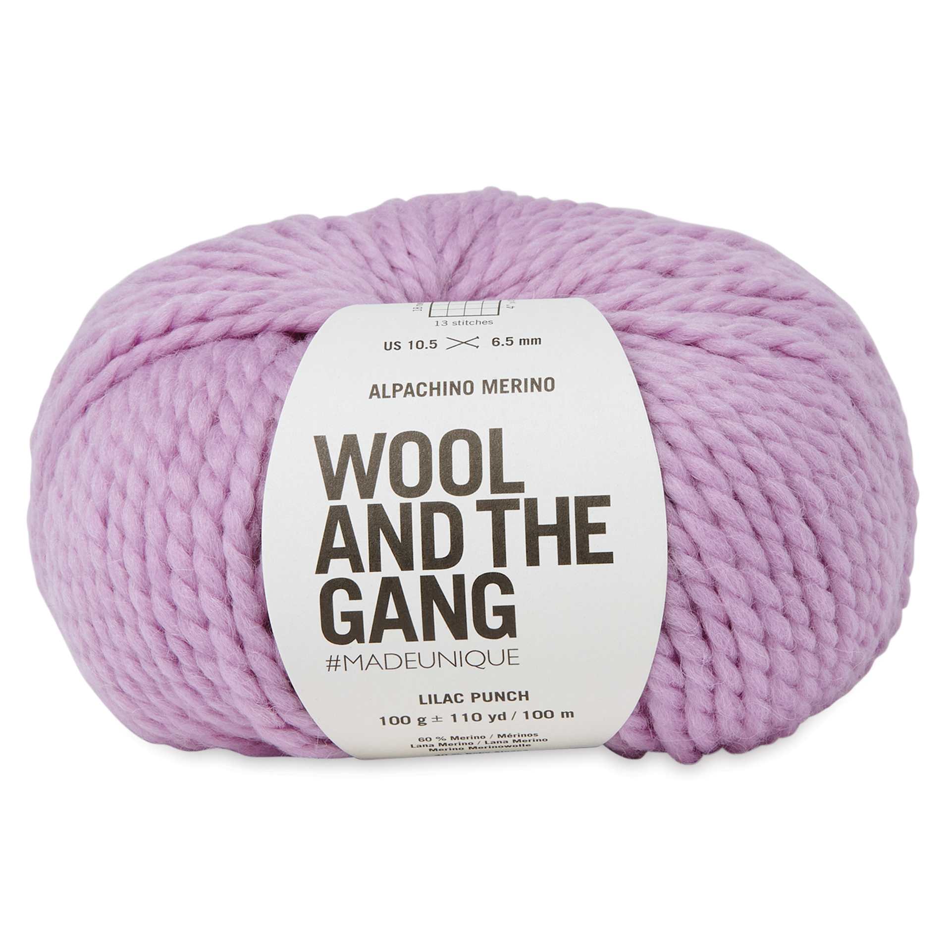 Wool and the Gang Alpachino Merino Yarn - Lilac Punch, 110 yards
