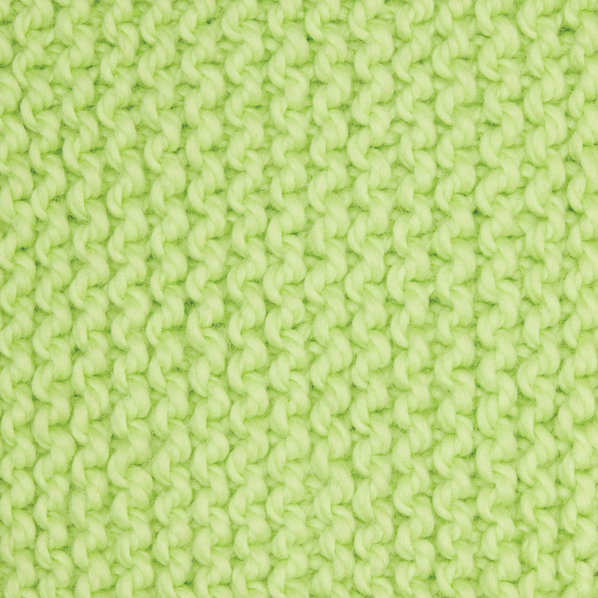 Wool and the Gang Alpachino Merino Yarn - Lime Sorbet knitted sample