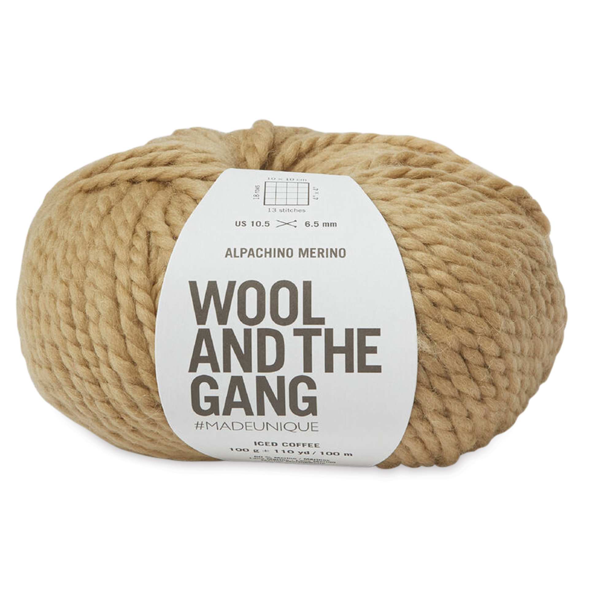 Wool and the Gang Alpachino Merino Yarn - Iced Coffee, 110 yards
