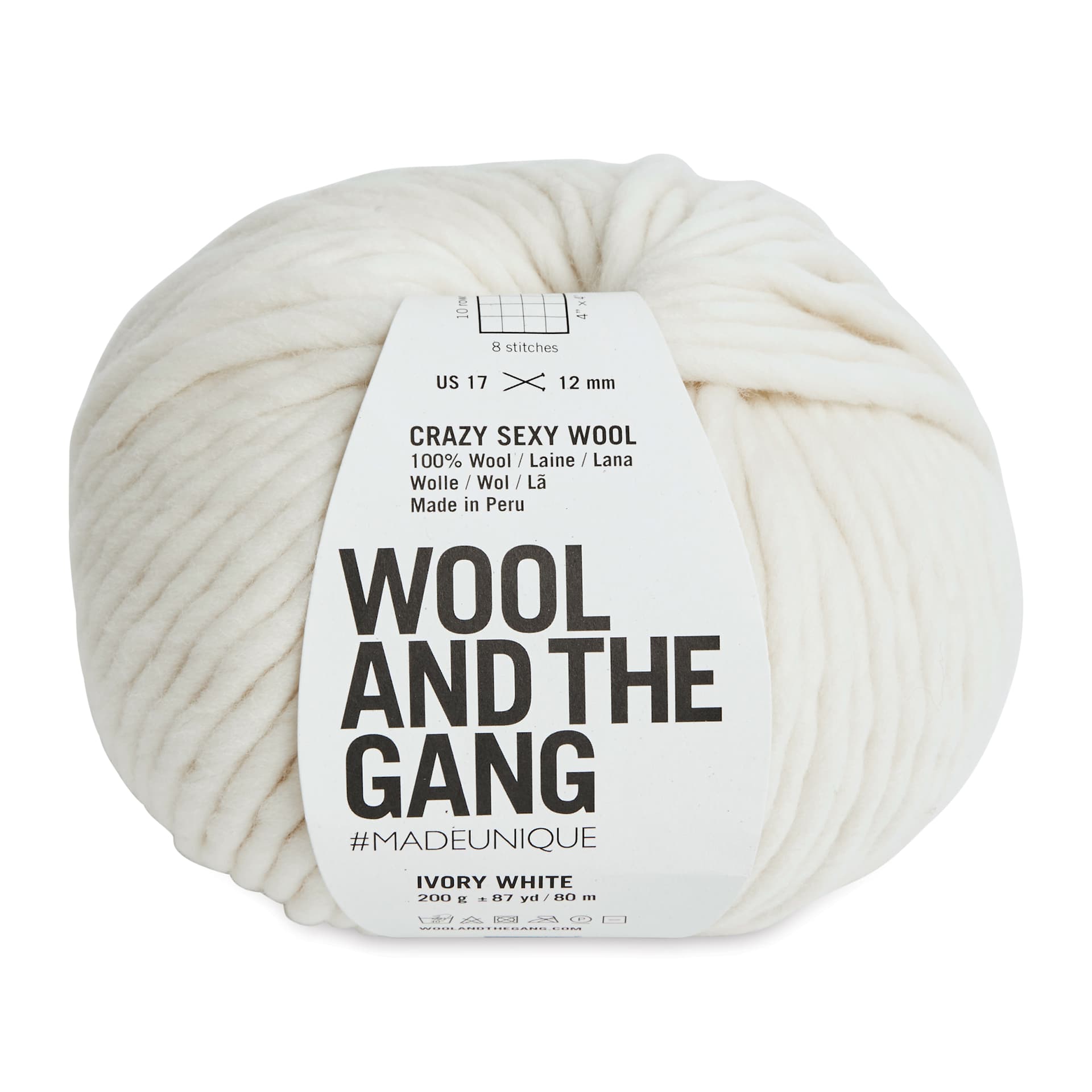 Wool and the Gang Crazy Sexy Wool Yarn - Ivory White