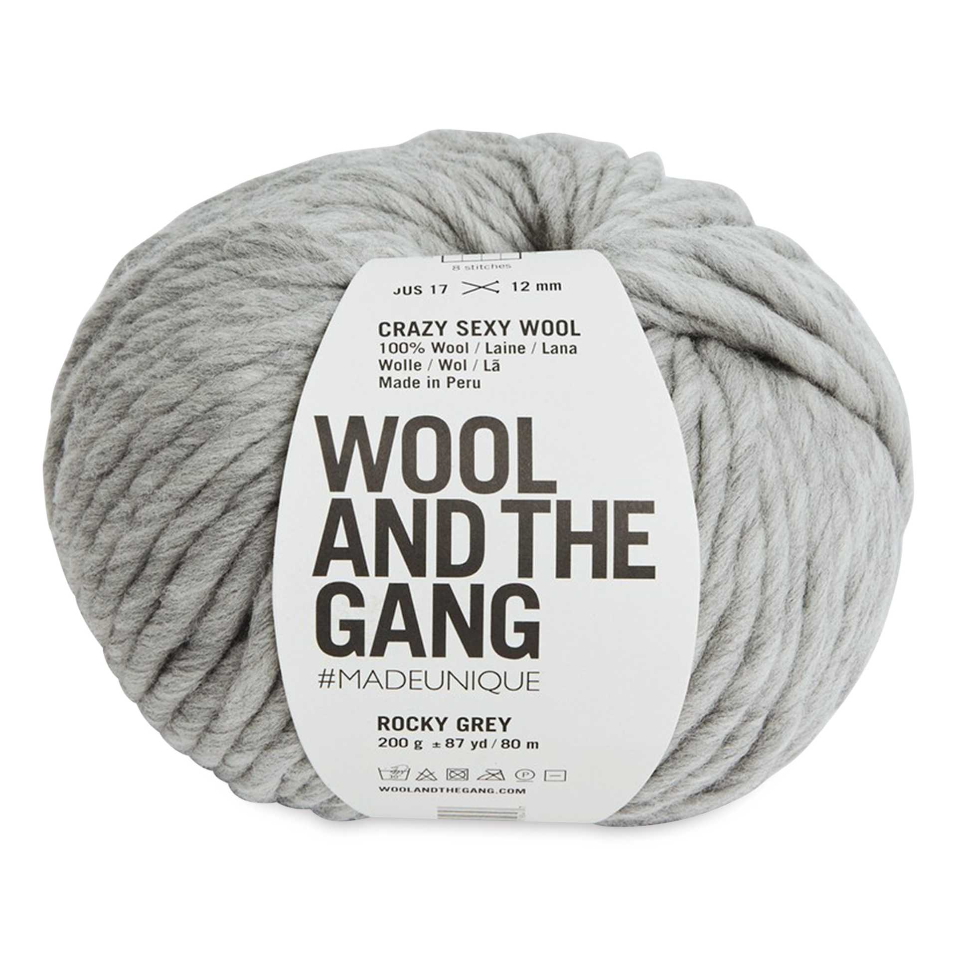 Wool and the Gang Crazy Sexy Wool Yarn - Rocky Grey