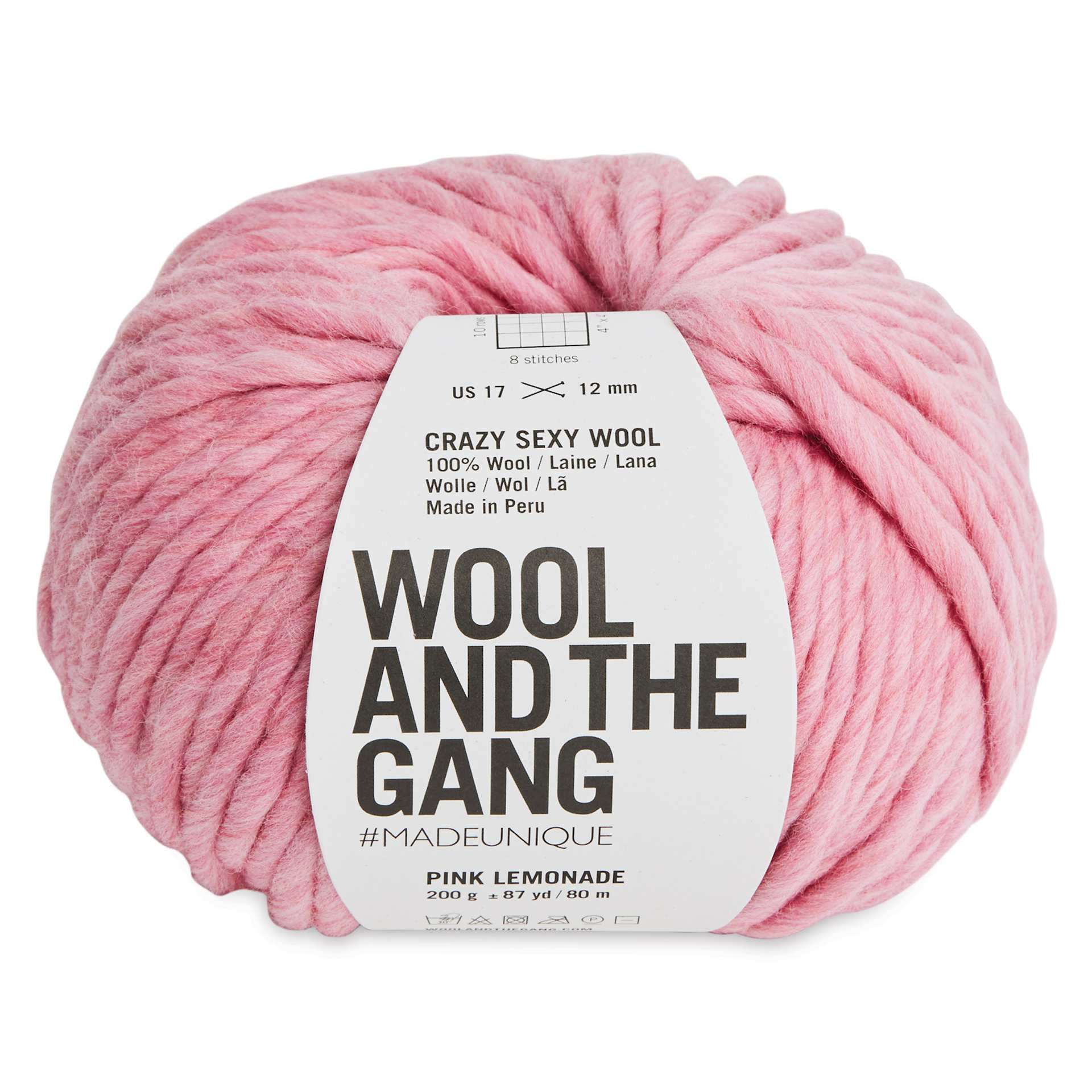 Wool and the Gang Crazy Sexy Wool Yarn - Pink Lemonade