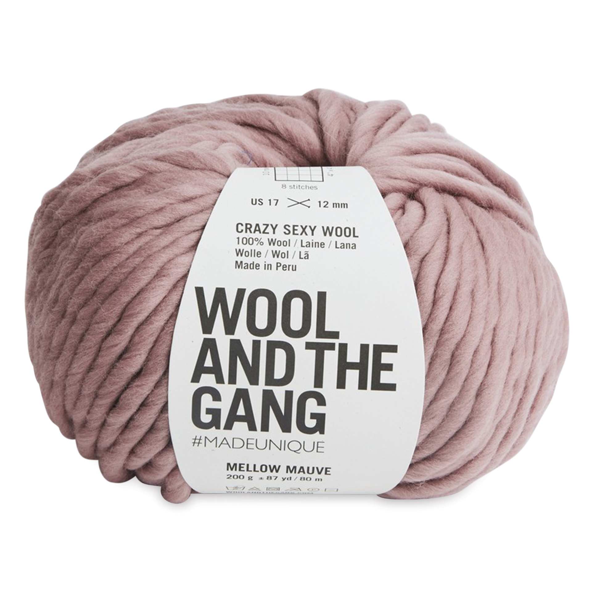 Wool and the Gang Crazy Sexy Wool Yarn - Mellow Mauve