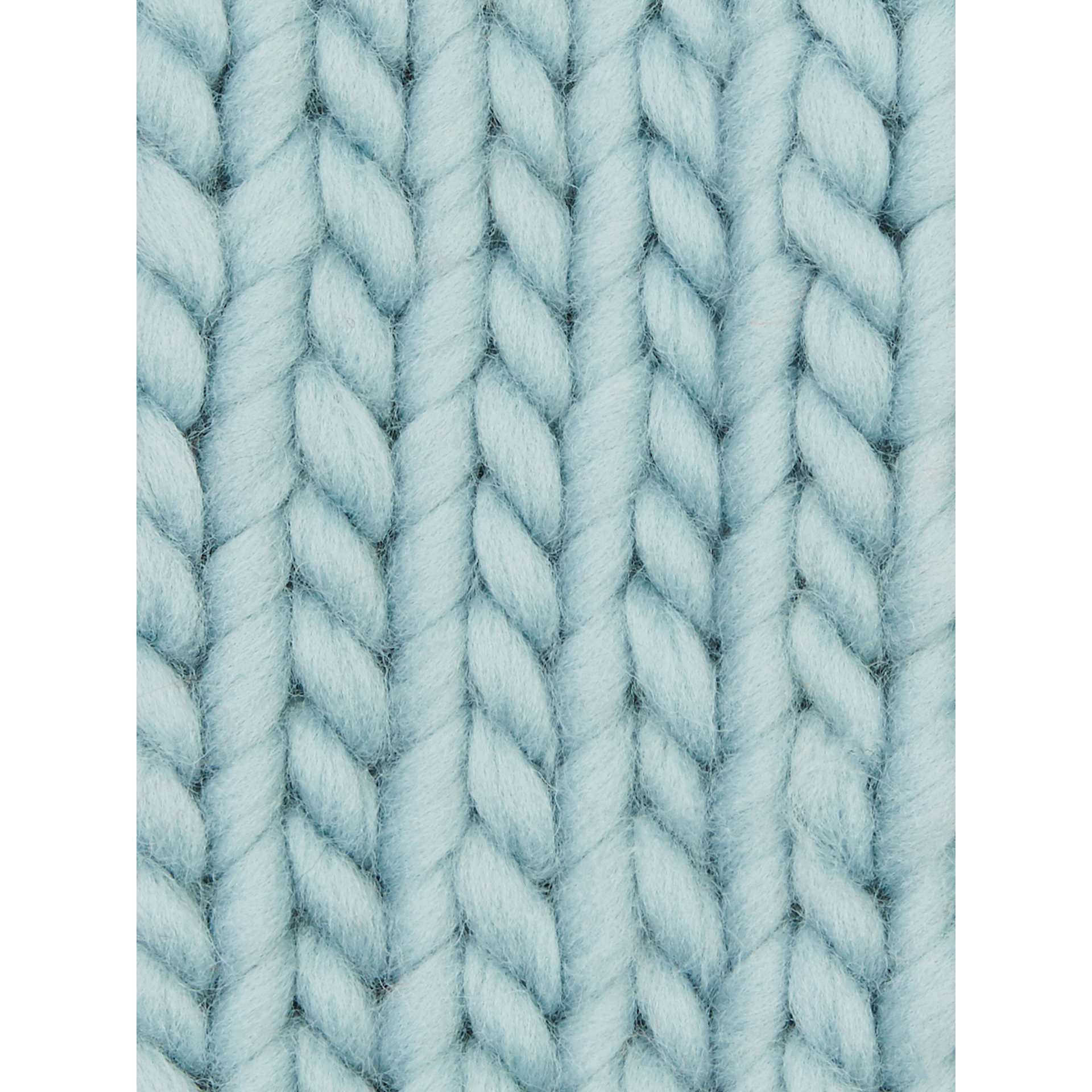Sample made with Wool and the Gang Crazy Sexy Wool Yarn - Duck Egg Blue