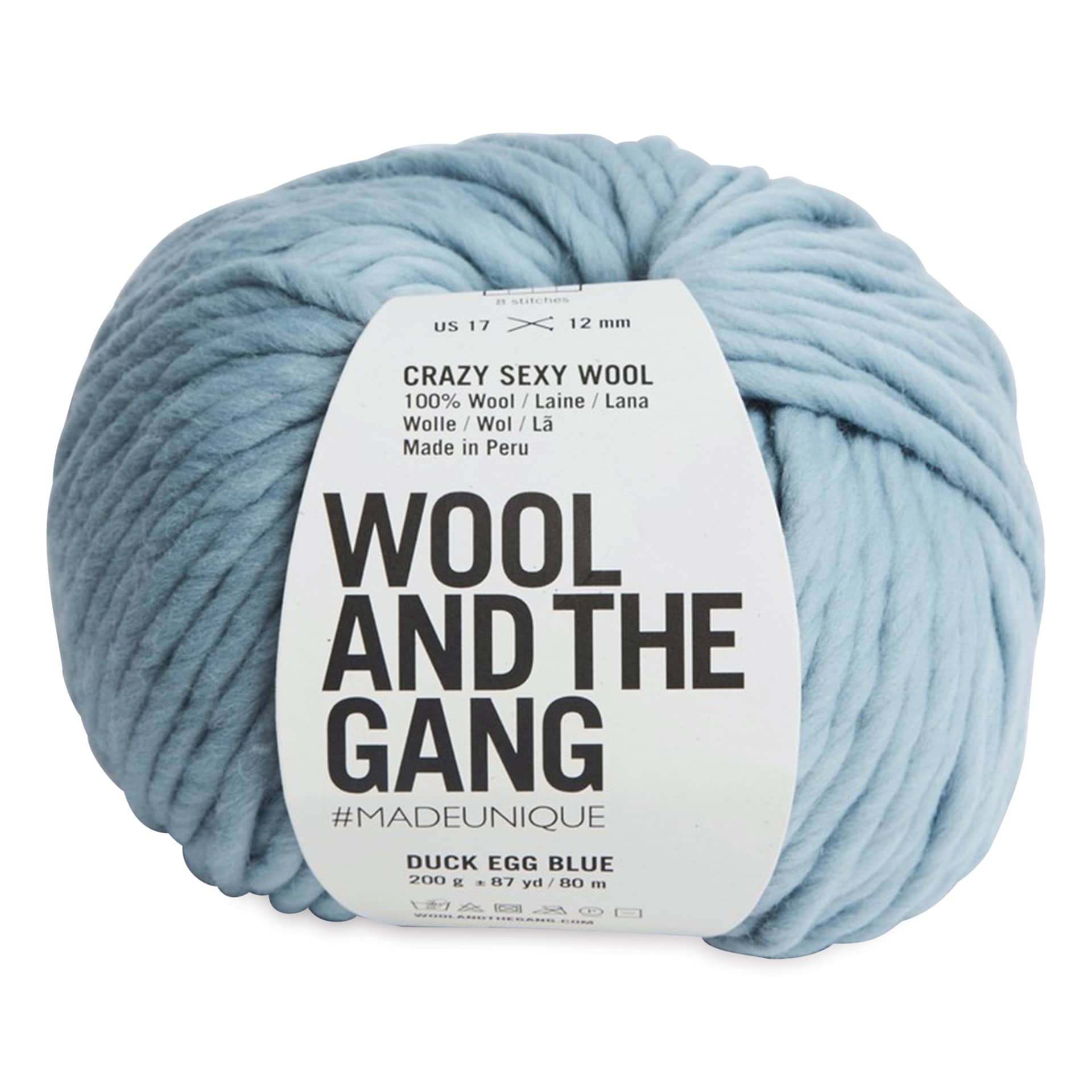 Wool and the Gang Crazy Sexy Wool Yarn - Duck Egg Blue