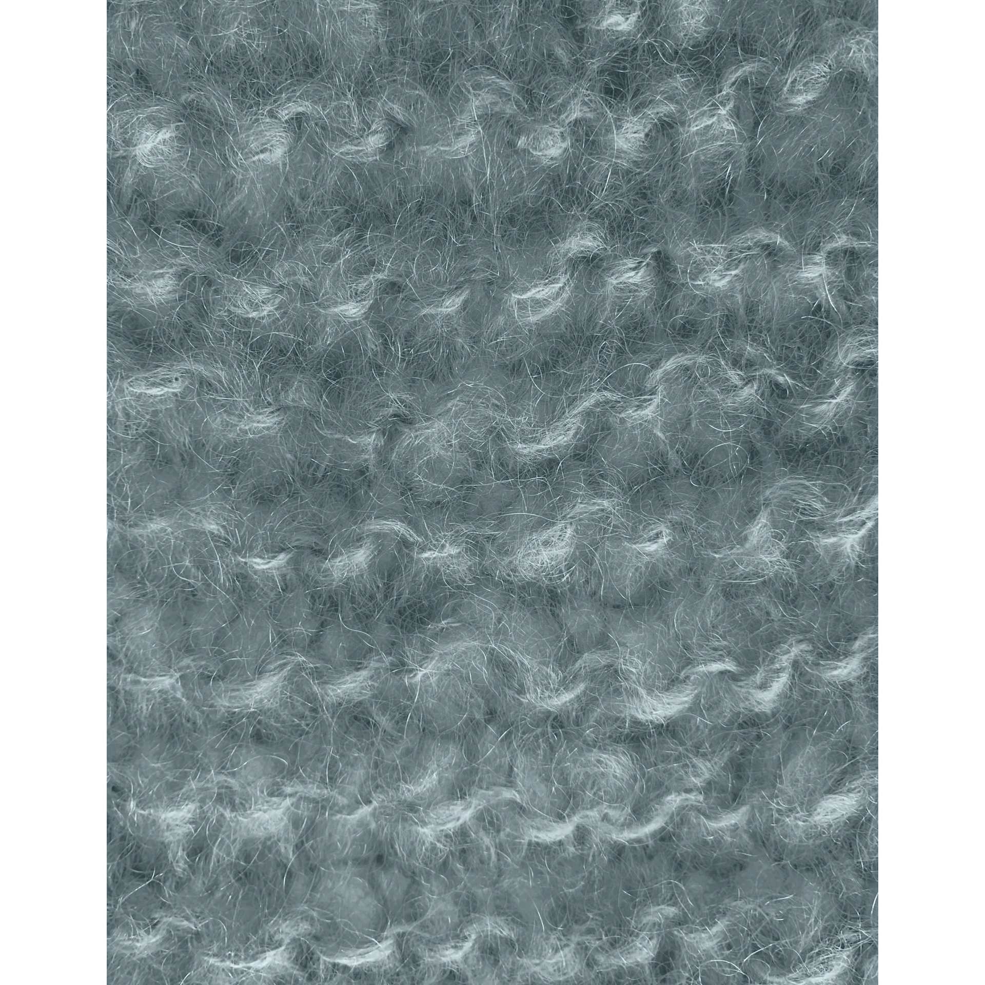 Wool and the Gang Take Care Mohair Yarn - Blue Chalk, 109 yds close up showing knitted texture