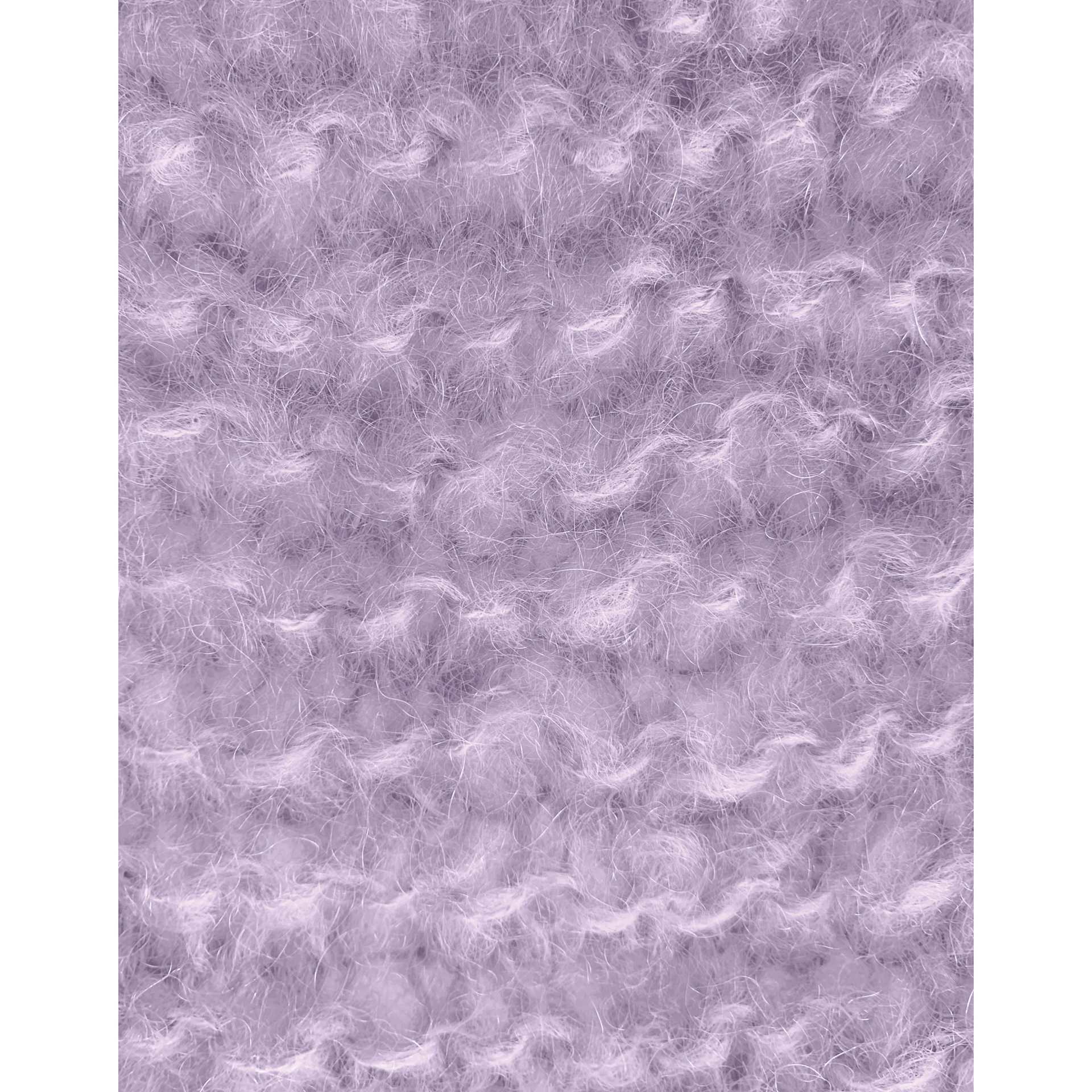 Wool and the Gang Take Care Mohair Yarn - Lovely Lilac, 109 yds close up to show knitted texture
