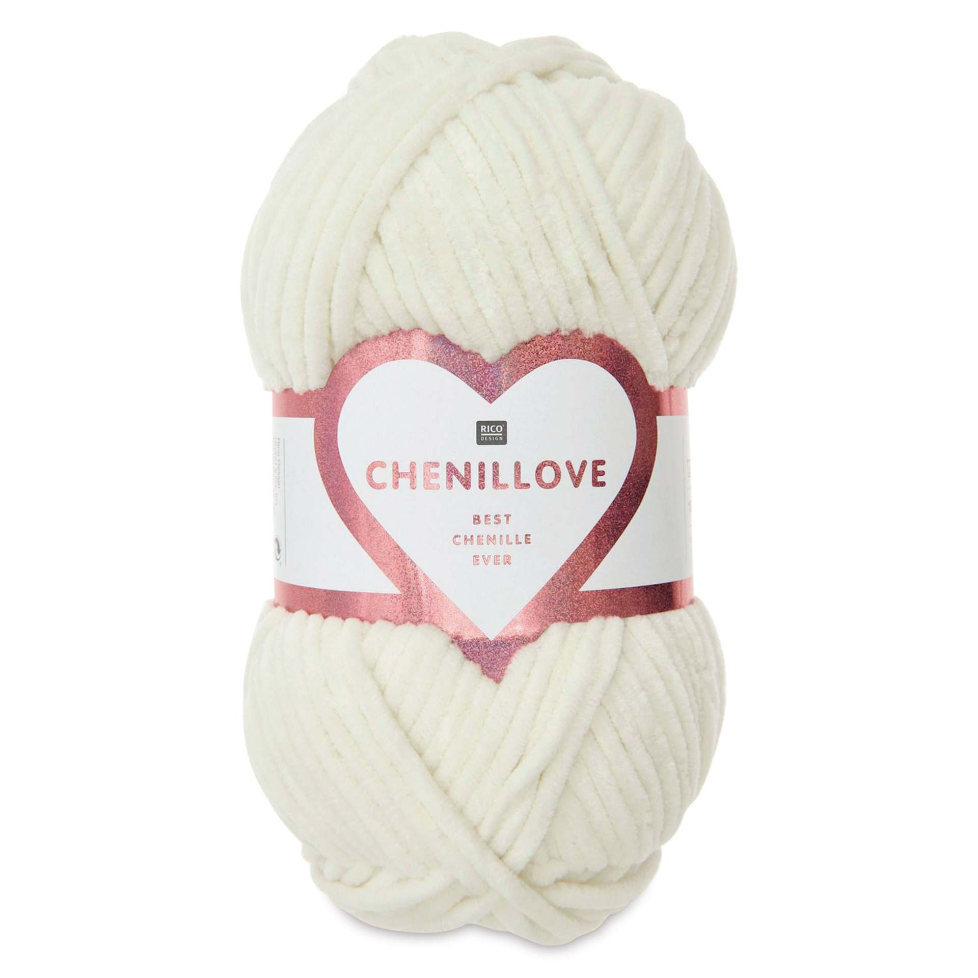 Rico Design Creative Chenillove Yarn - Cream, 120 yds