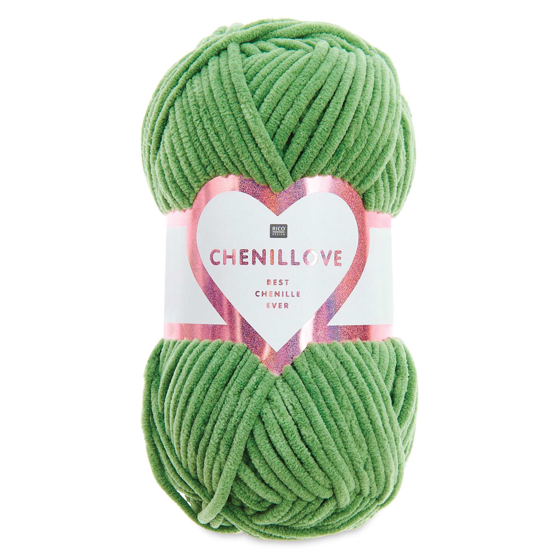 Rico Design Creative Chenillove Yarn - Green, 120 yds