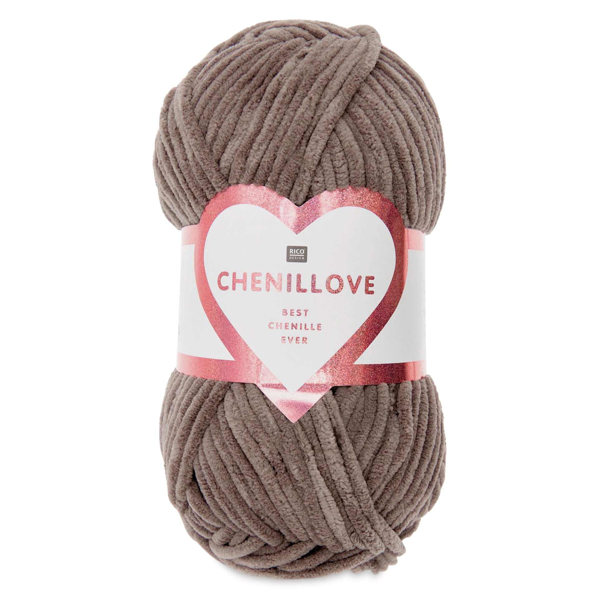 Rico Design Creative Chenillove Yarn - Brown, 120 yds
