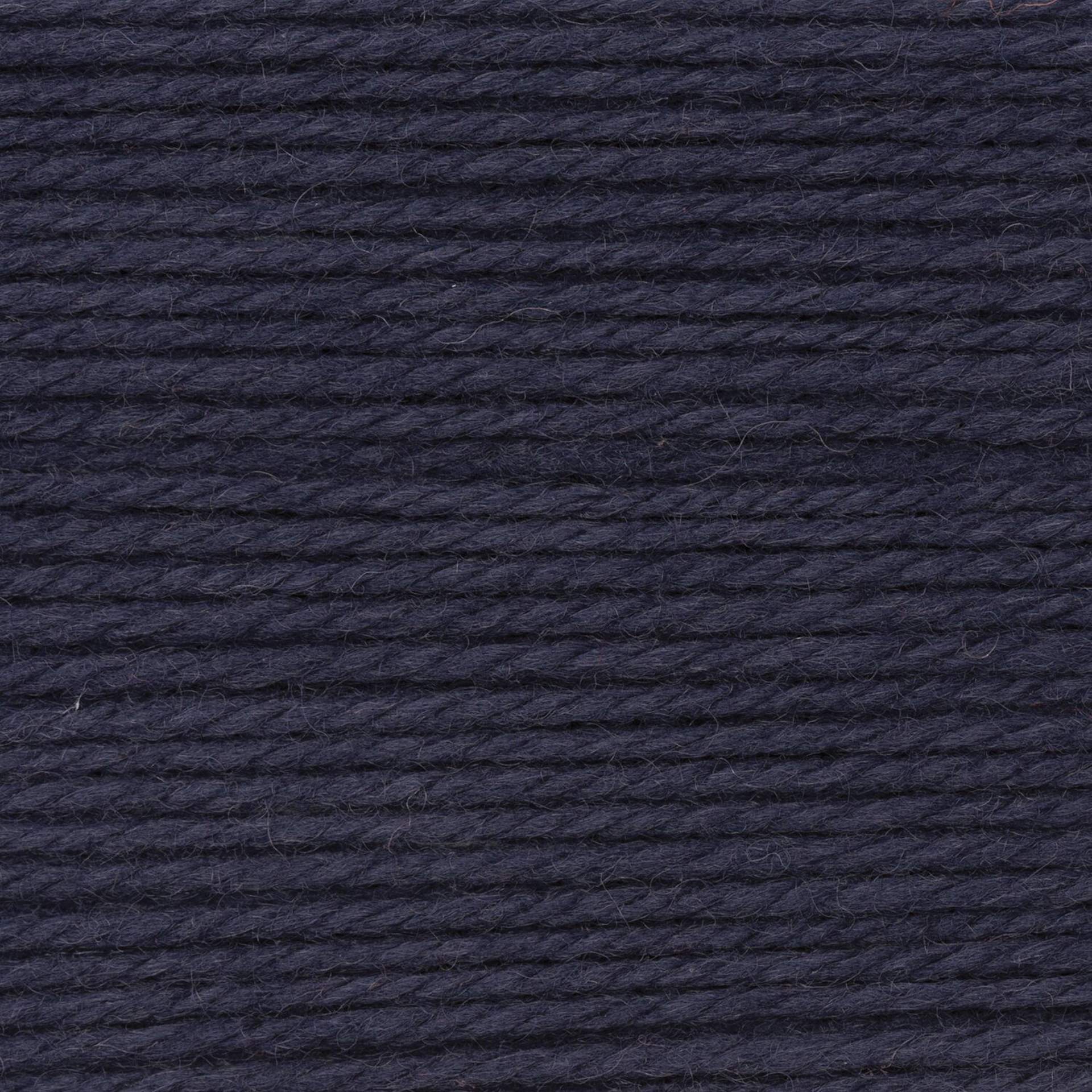 Rico Design Essentials Soft Merino Aran Yarn - Midnight Blue, 109 yds close up to show texture