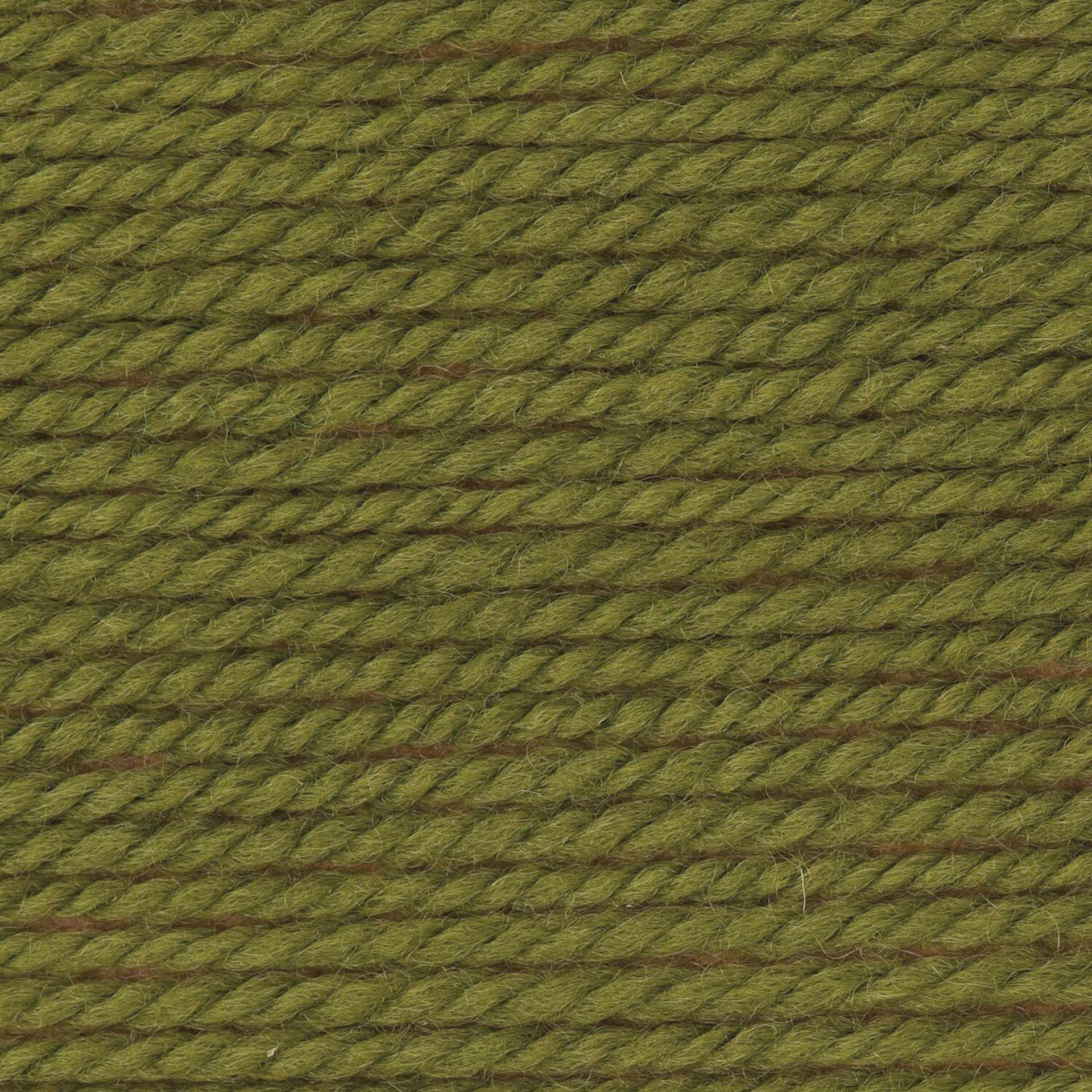 Rico Design Essentials Soft Merino Aran Yarn - Olive, 109 yds close up to show texture