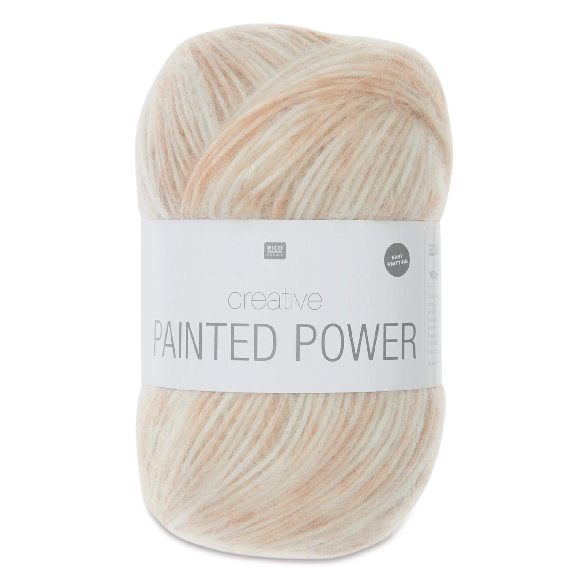 Rico Design Creative Painted Power Yarn - Snow, 340 yds