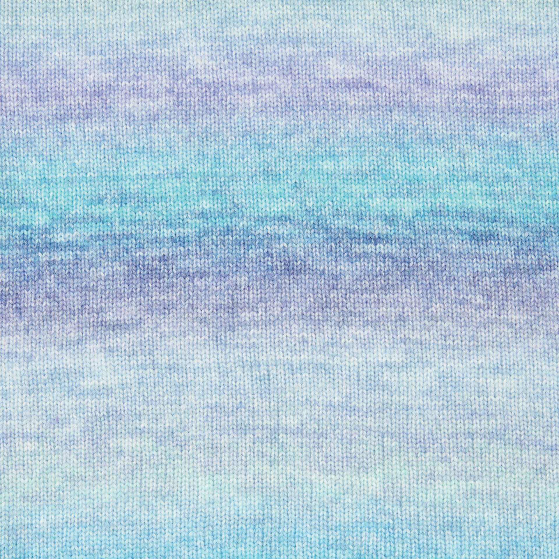 Rico Design Creative Painted Power Yarn - Ocean, 340 yds close up showing knitted pattern