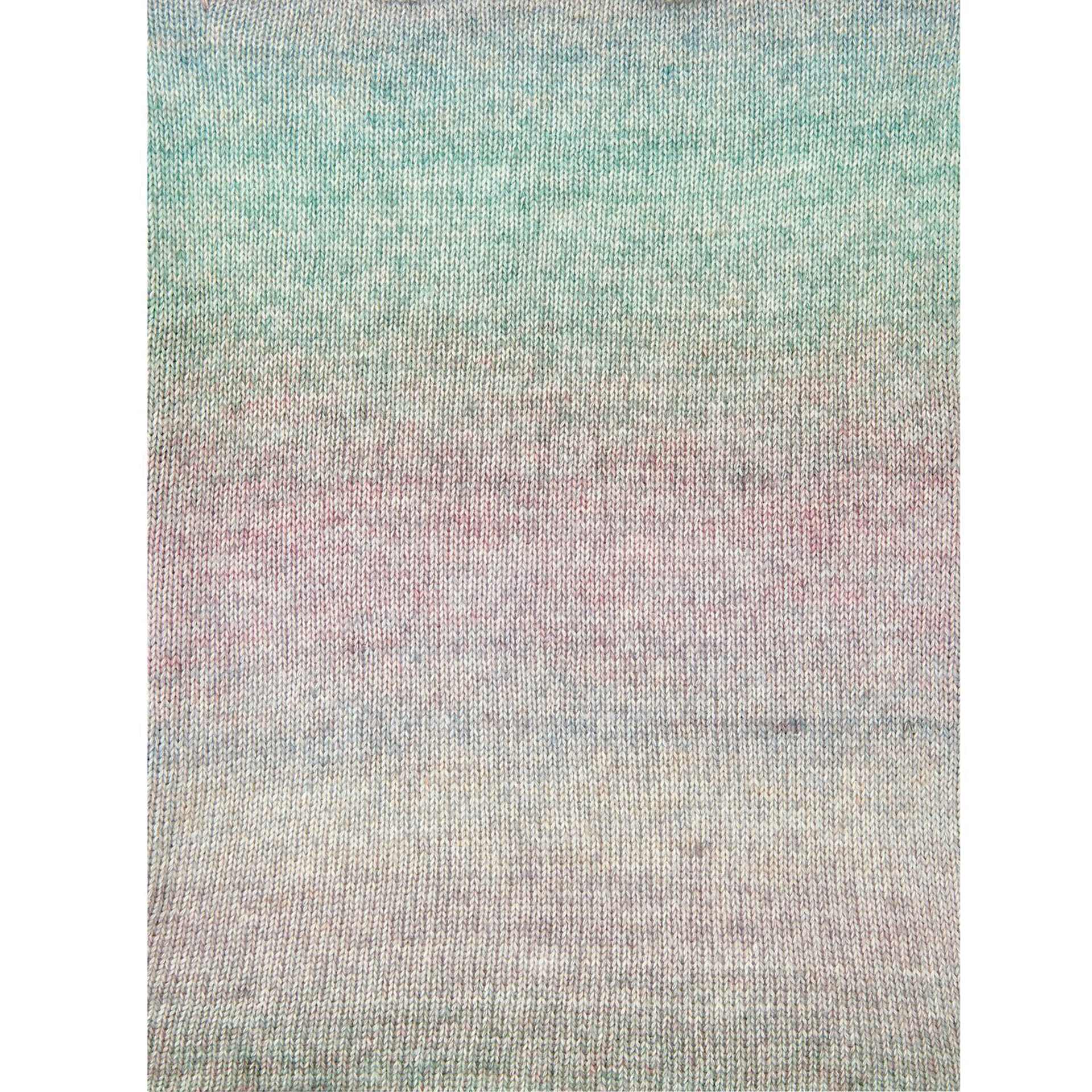 Rico Design Creative Painted Power Cotton DK Yarn - Earthy Rainbow. 100 g close up to show texture