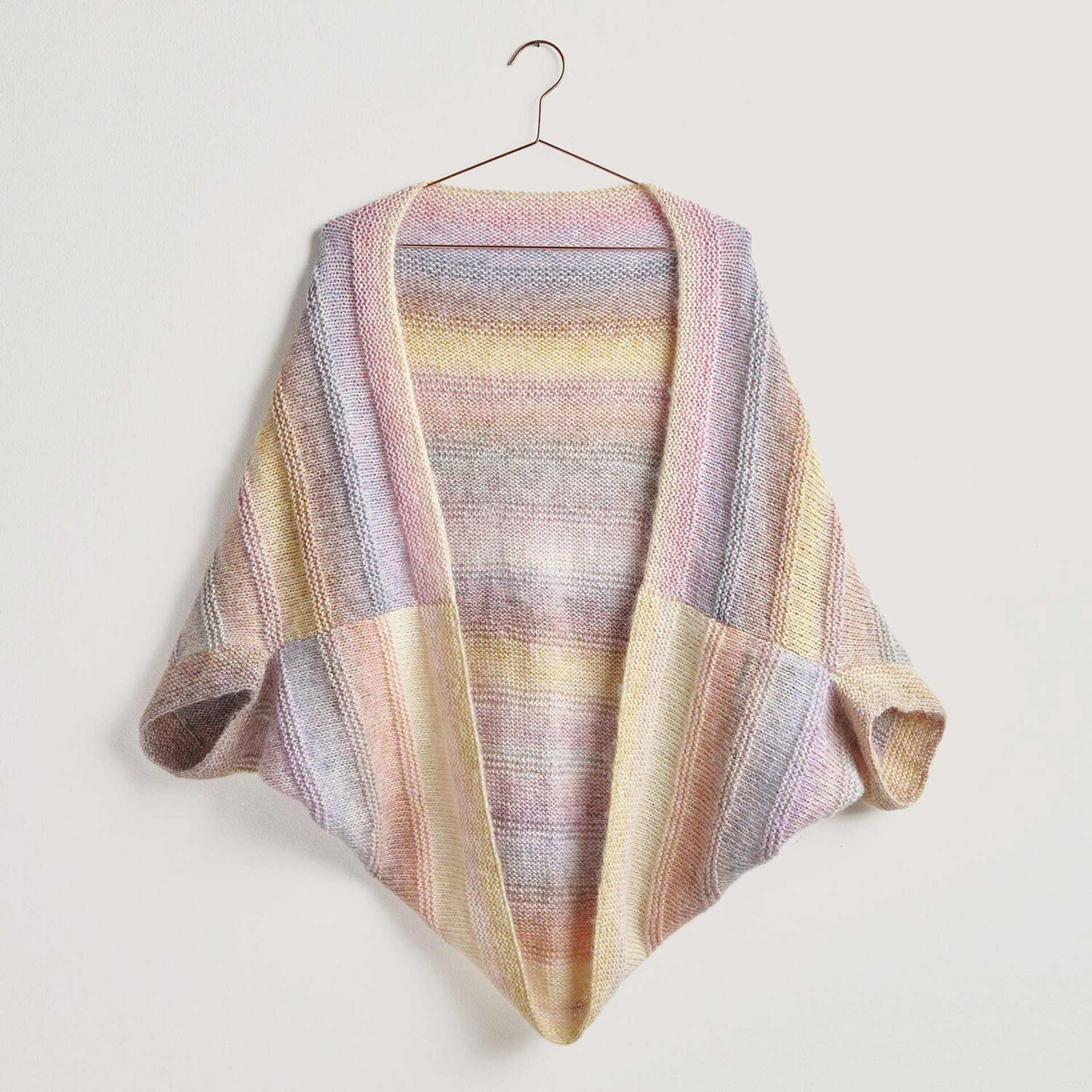 Rico Design Creative Painted Power Cotton DK Yarn - Fresh Pink. 100 g showing complete cocoon cardigan project