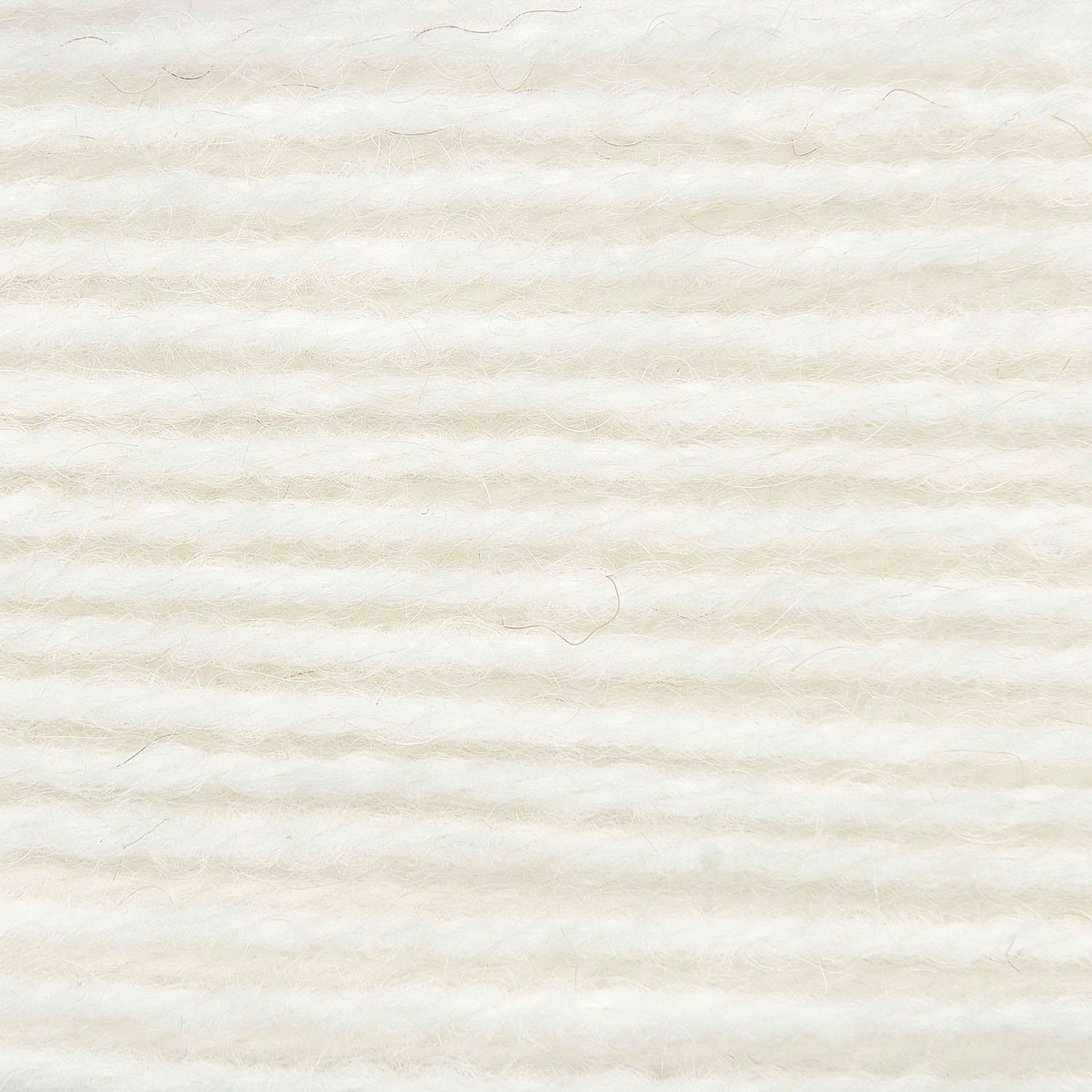 Rico Design Soft Alpaca Yarn - Cream, 137 yds close up to show texture