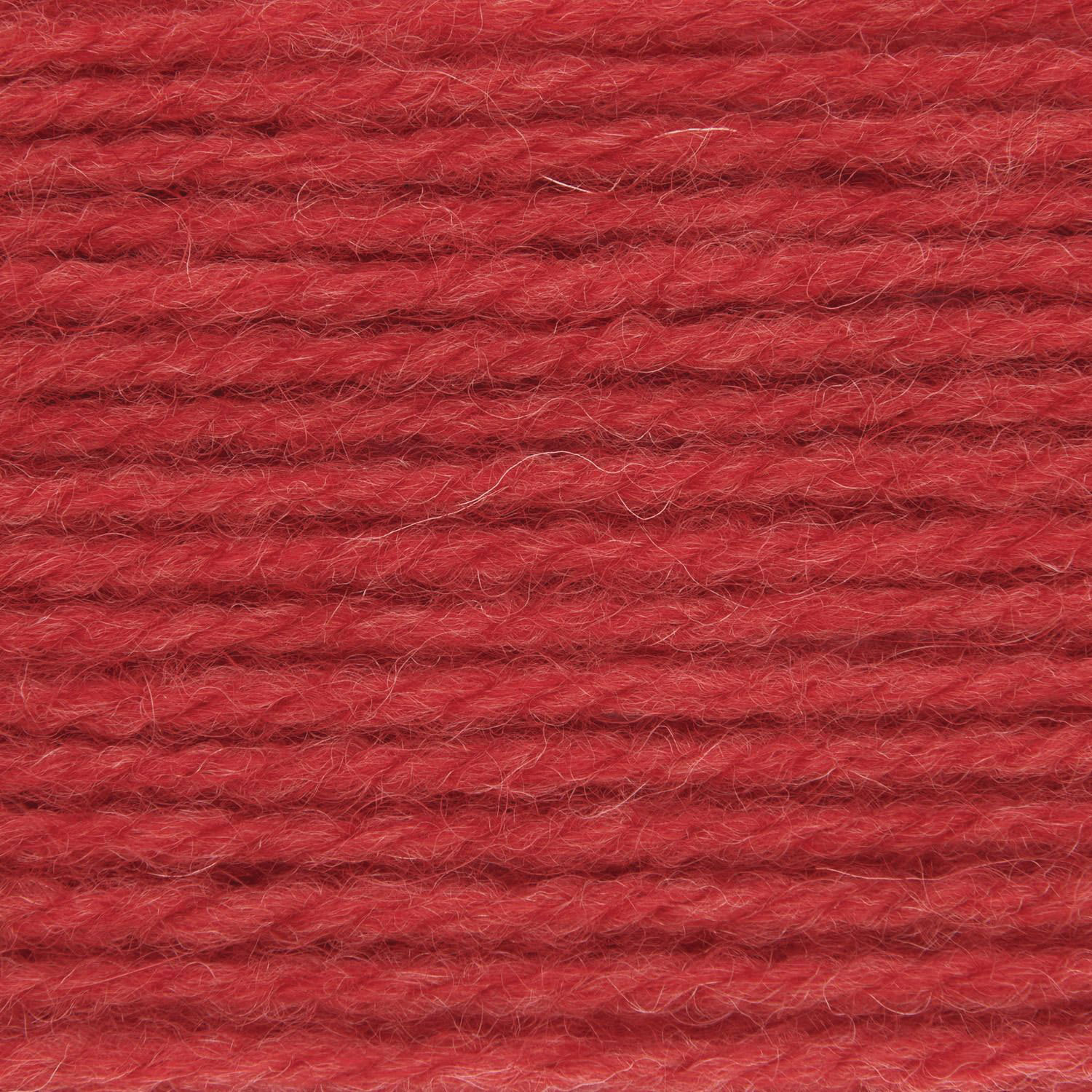 Rico Design Soft Alpaca Yarn - Red, 137 yds close up to show texture