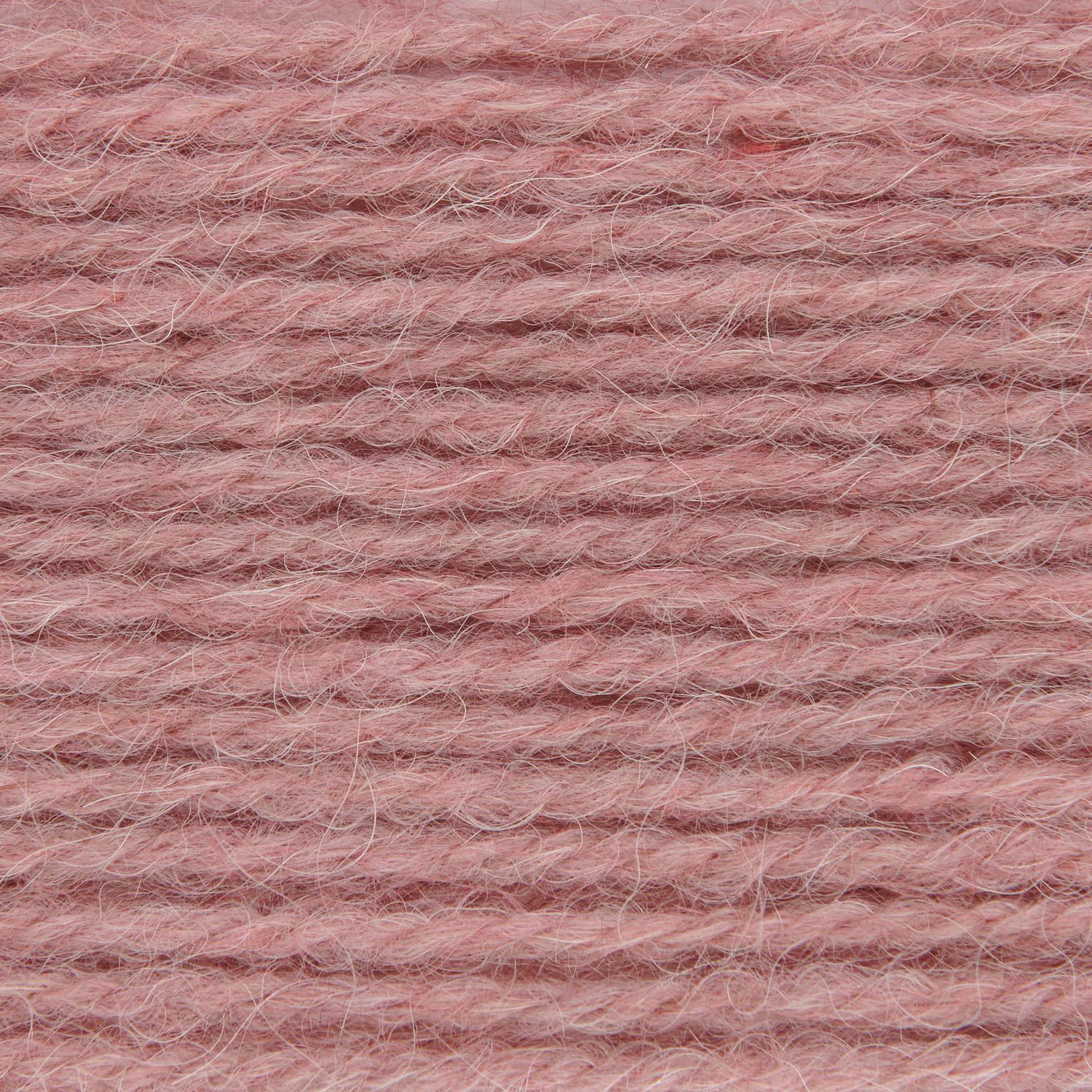 Rico Design Soft Alpaca Yarn - Pink, 137 yds close up to show texture