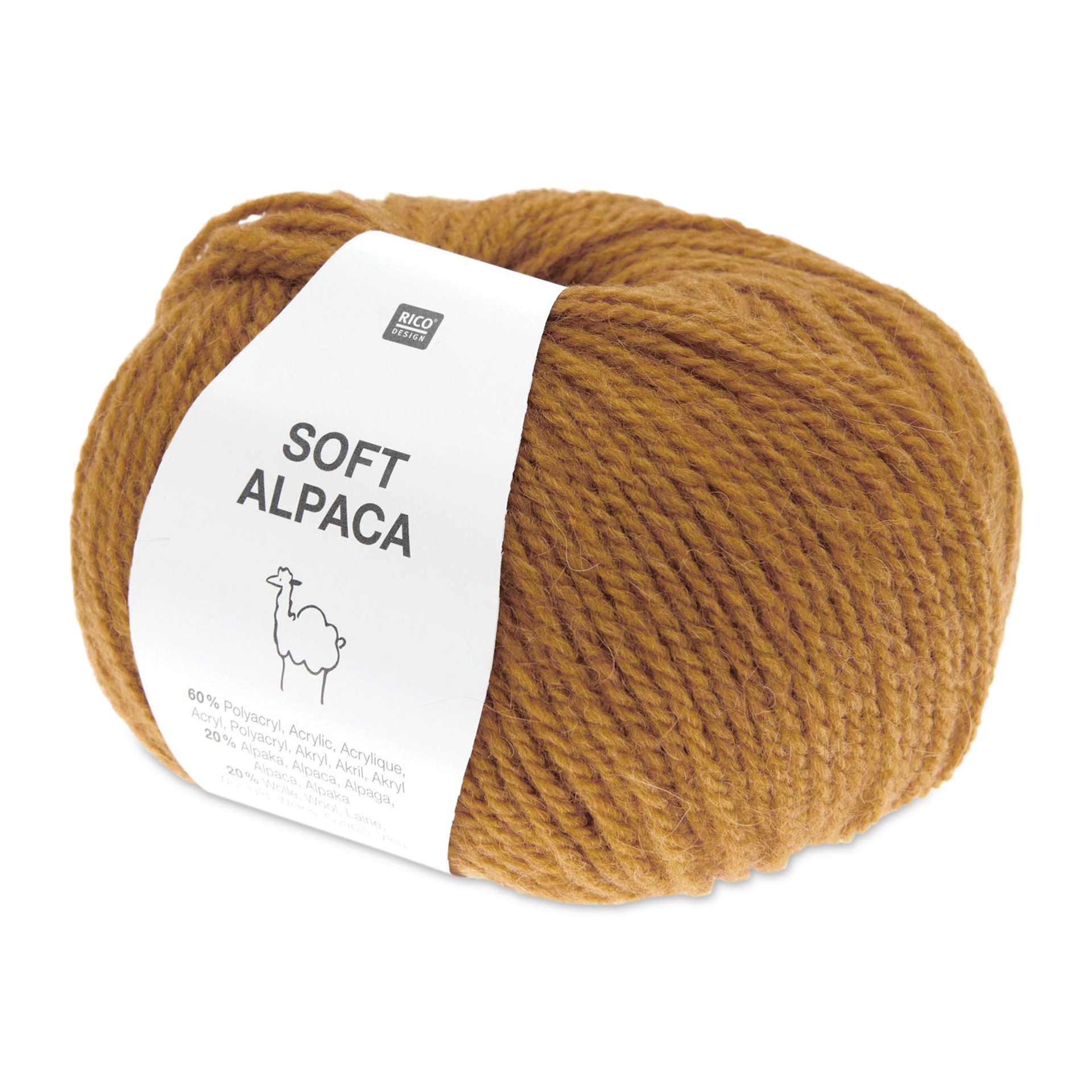 Rico Design Soft Alpaca Yarn - Mustard, 137 yds