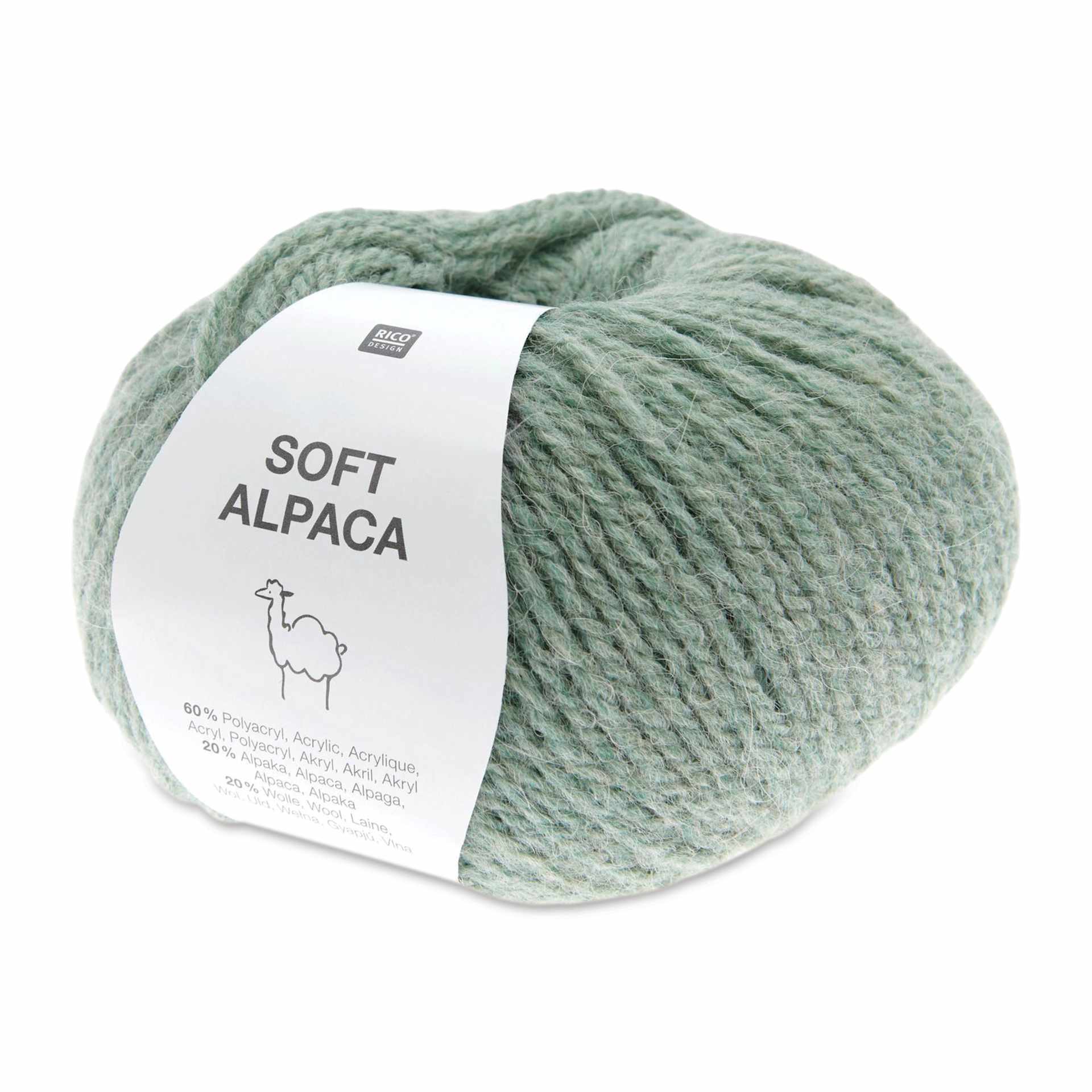 Rico Design Soft Alpaca Yarn - Aqua, 137 yds
