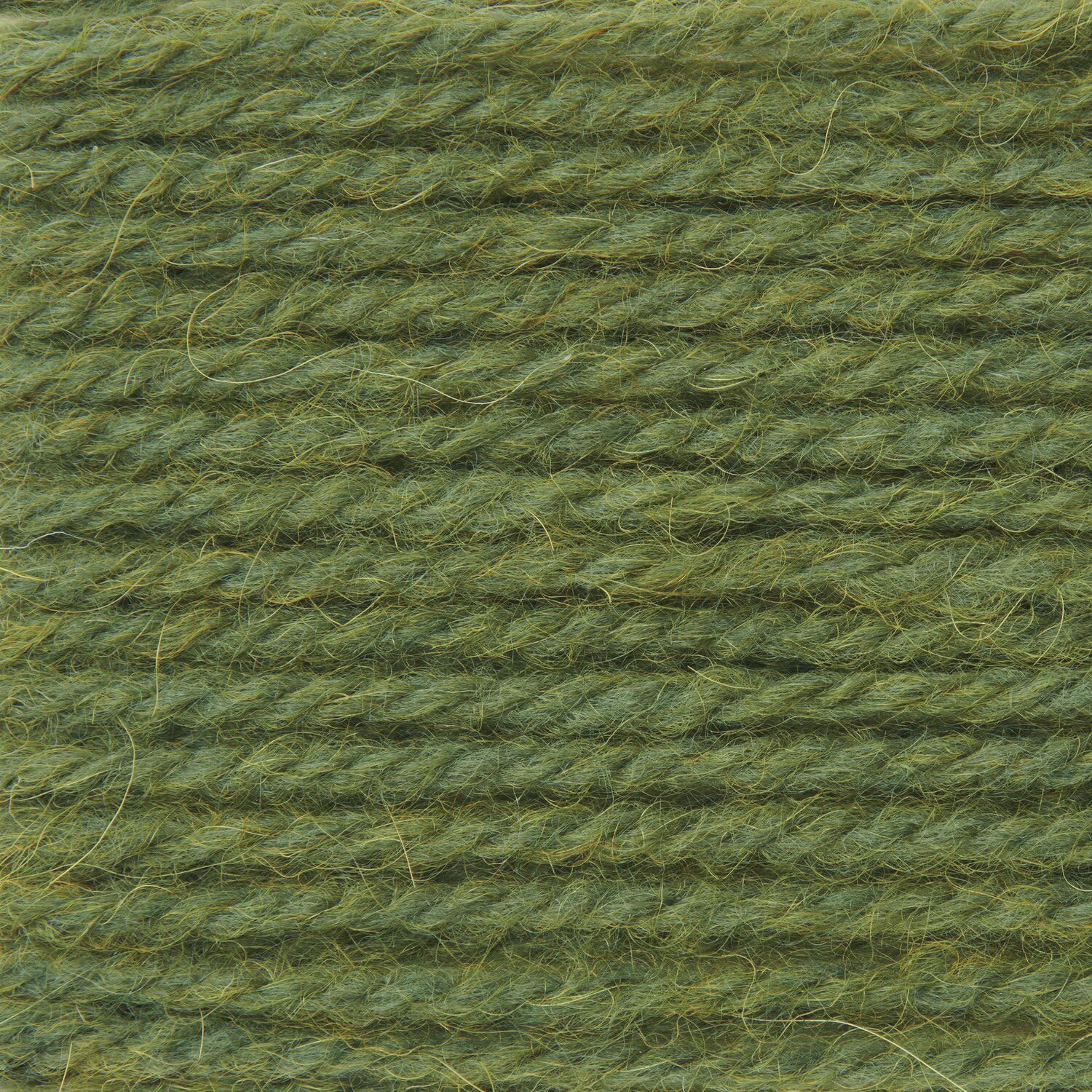 Rico Design Soft Alpaca Yarn - Olive, 137 yds close up to show texture