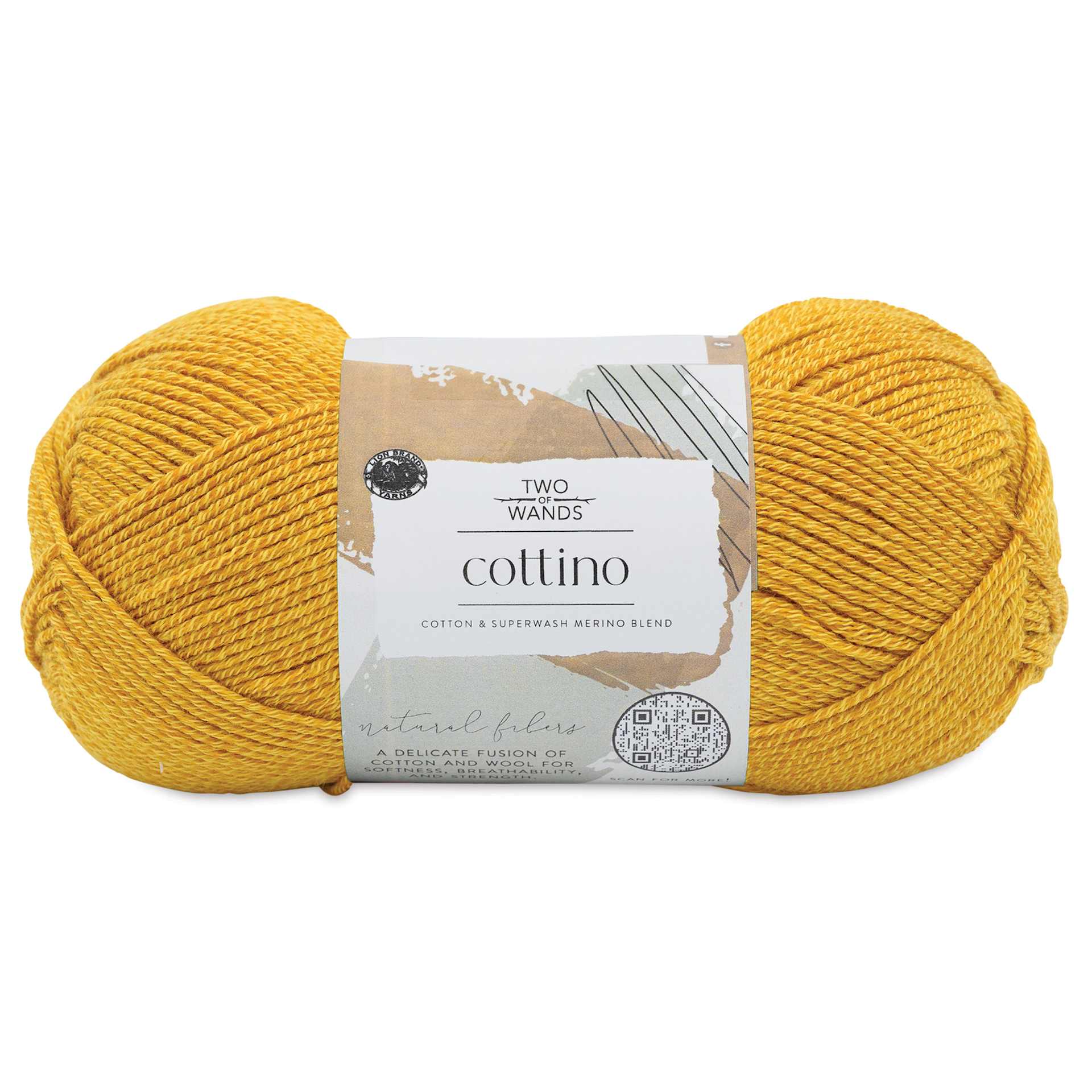 Lion Brand Cottino Yarn - Turmeric, 3.5 oz