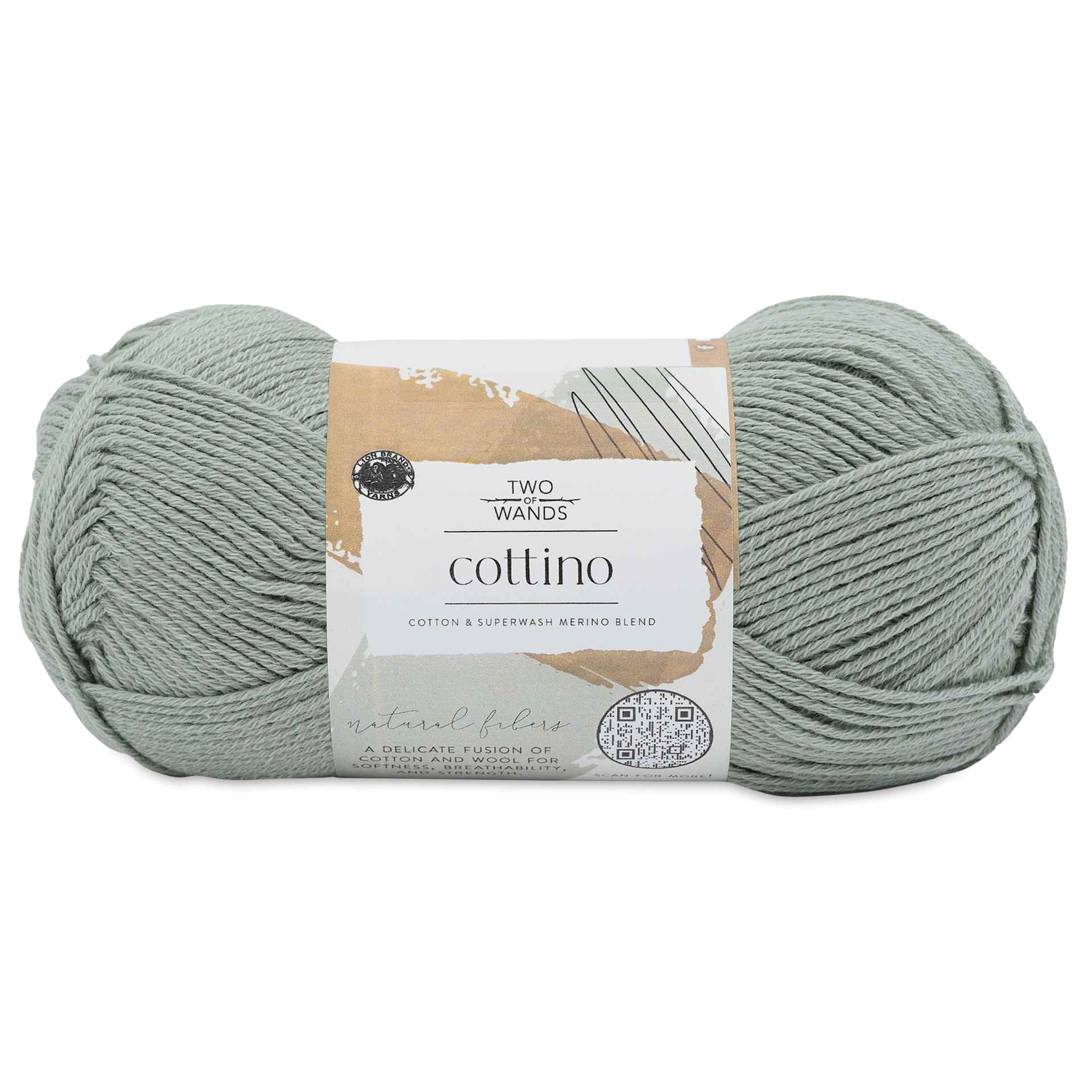 Lion Brand Cottino Yarn - Eucalyptus, 3.5 oz
