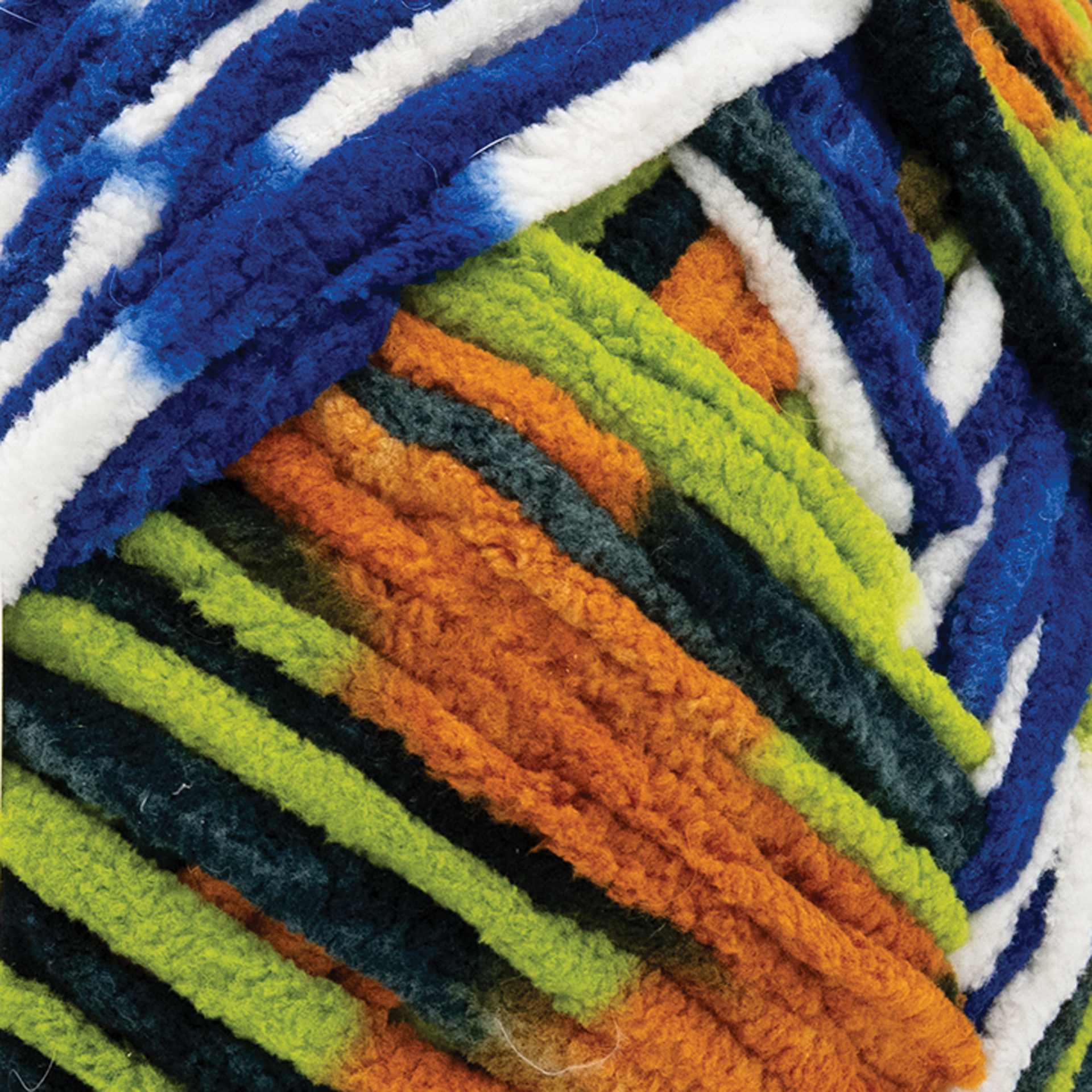 Lion Brand Cover Story Favorite Blanket Yarn - Rocket Ship, 10.5 oz close up to show texture