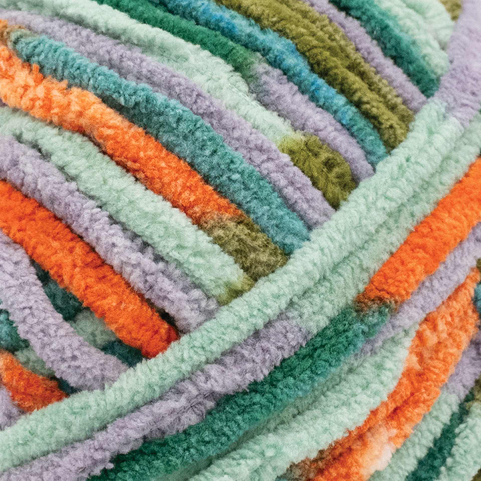Lion Brand Cover Story Favorite Blanket Yarn - Snapping Turtle, 10.5 oz close up to show texture