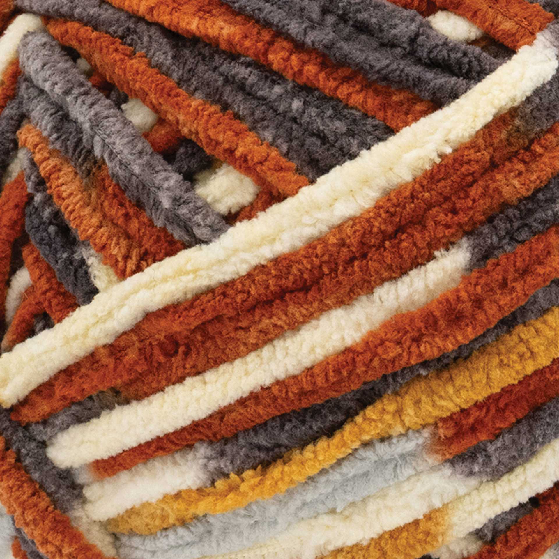 Lion Brand Cover Story Favorite Blanket Yarn - Harvest, 10.5 oz close up to show texture
