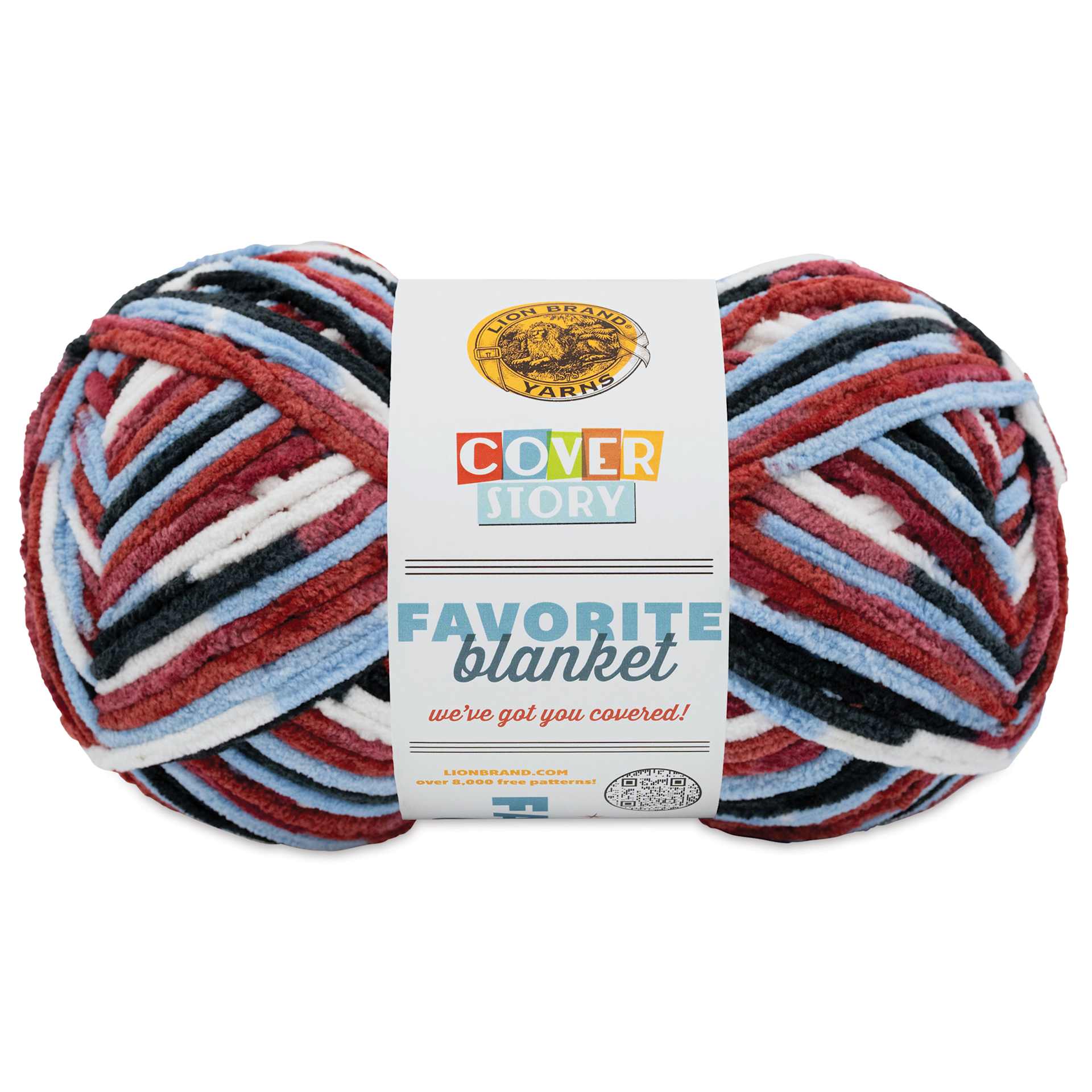 Lion Brand Cover Story Favorite Blanket Yarn - Burrr-Berry, 10.5 oz
