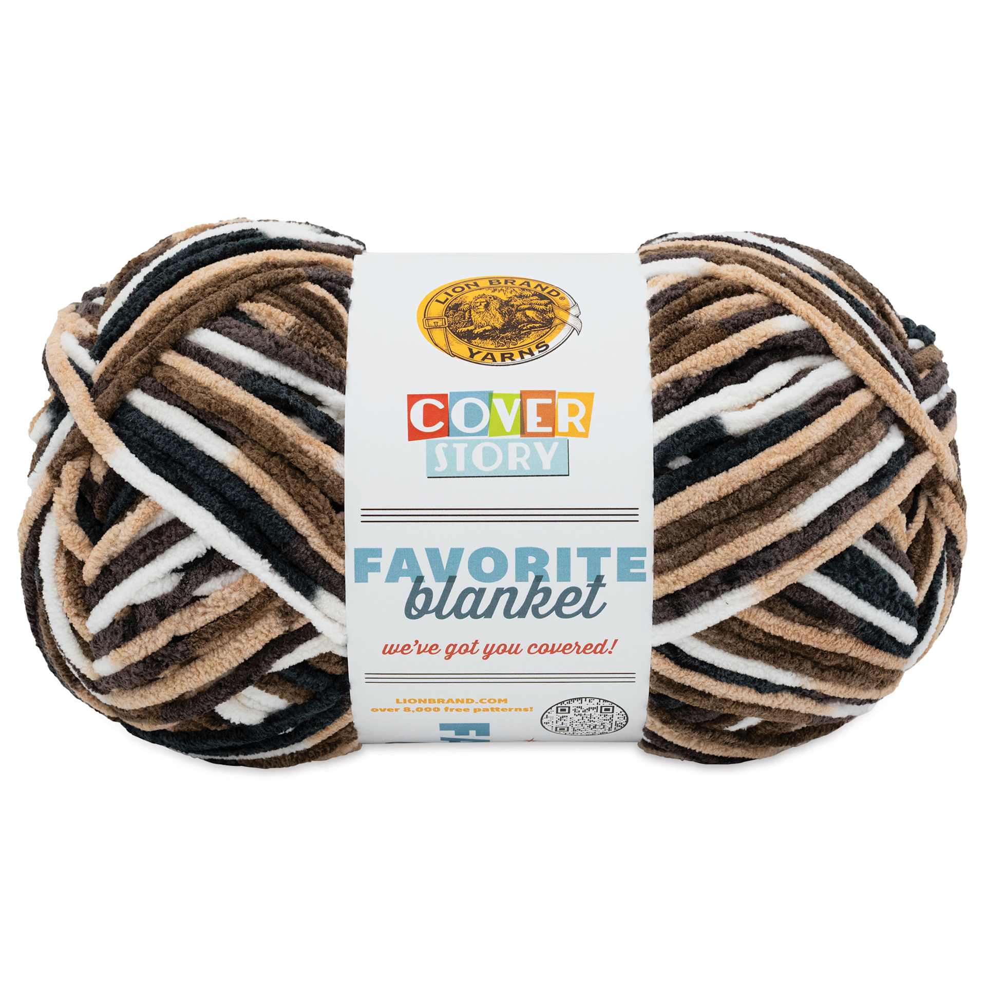 Lion Brand Cover Story Favorite Blanket Yarn - S'mores, 10.5 oz